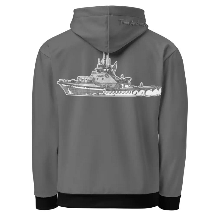 Sketch Garth Foss Tug (Gray)– Performance Marine Wear | Twin Anchor Apparel North Current Line product image (1)