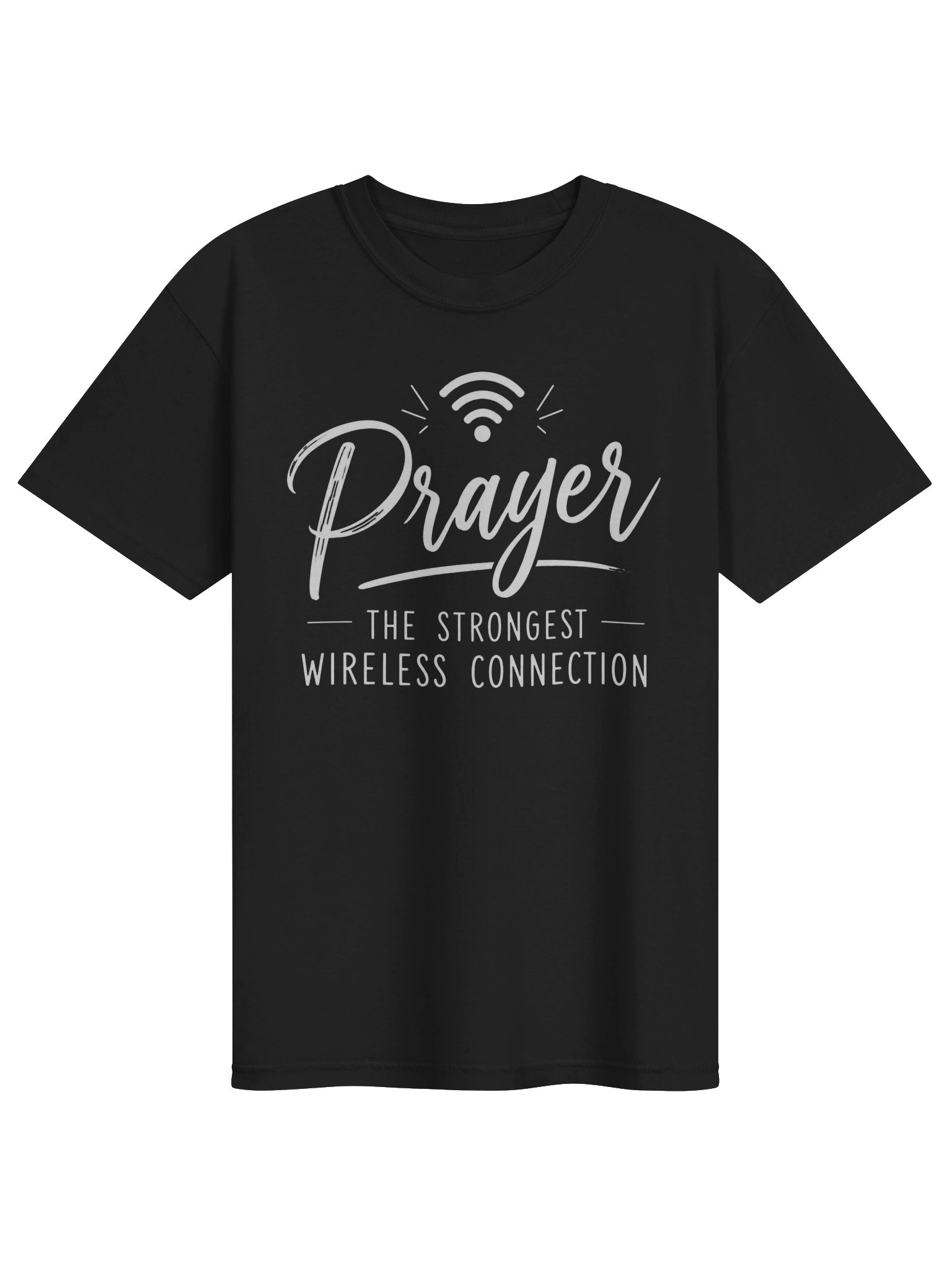 Prayer The Strongest Wireless Connection Shirt | Christian Faith T-Shirt | Inspirational Religious Apparel | Prayer Warrior Gift | Kingdom Life Co. product image (34)