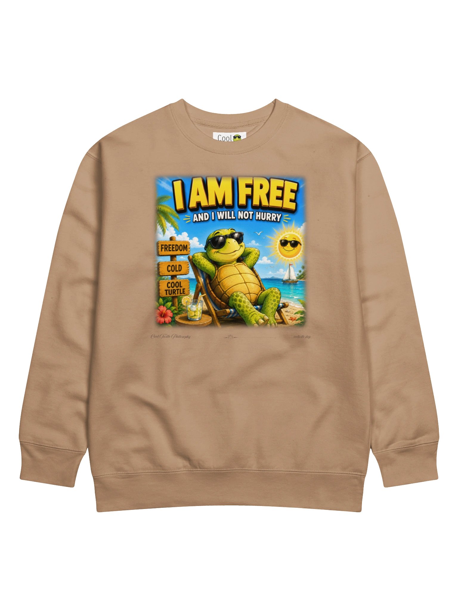 I Am Free Turtle Sweatshirt – Premium Slow Living Crewneck product image (7)