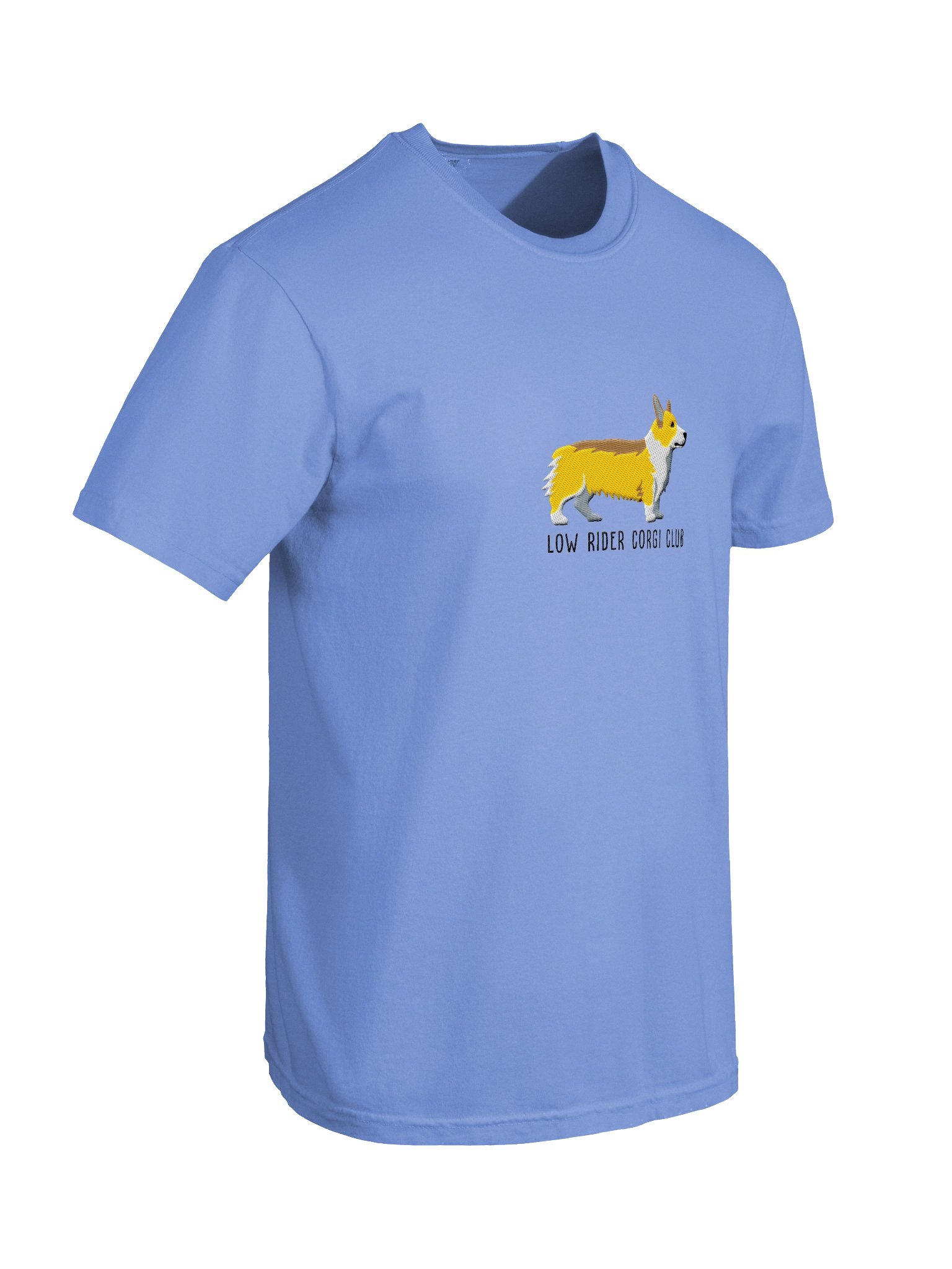 Low Rider Corgi Club T-Shirt(Embroidered) of a Pembroke Welsh Corgi(Lemon) product image (11)