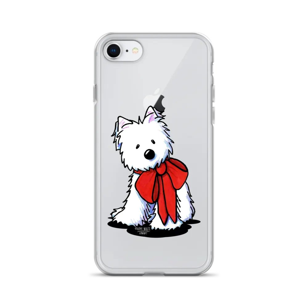 Westie Red Bow iPhone® Clear Case product image (1)