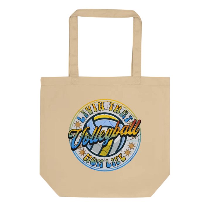Livin That Mom Life Volleyball Vintage Tote Bag product image (1)