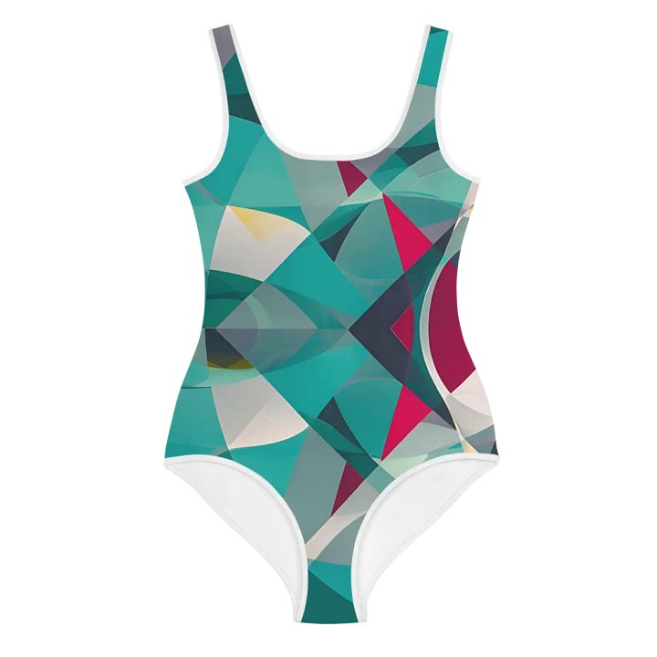 Abstract Lithographic Pattern Design Youth One Piece Swimsuit - V9 product image (1)