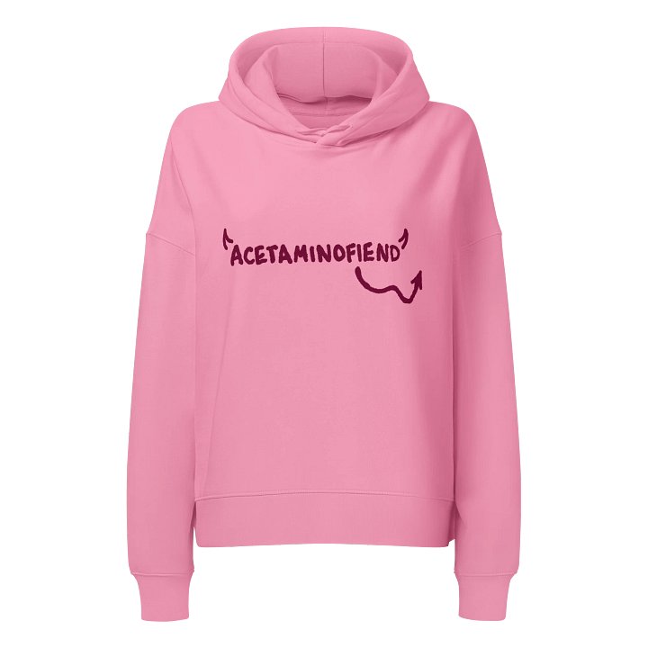 ACETAMINOFIEND handwritten (maroon) boxy women's hoodie product image (1)