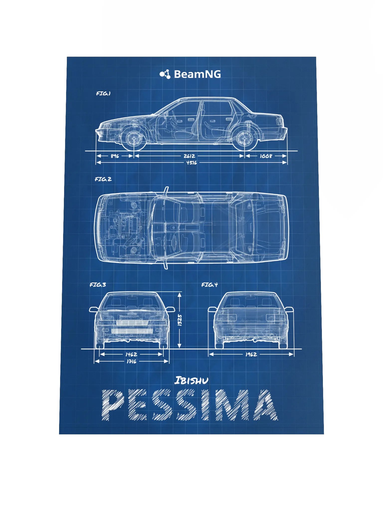 Ibishu Pessima (1988 - 1991) Blueprint Poster product image (1)