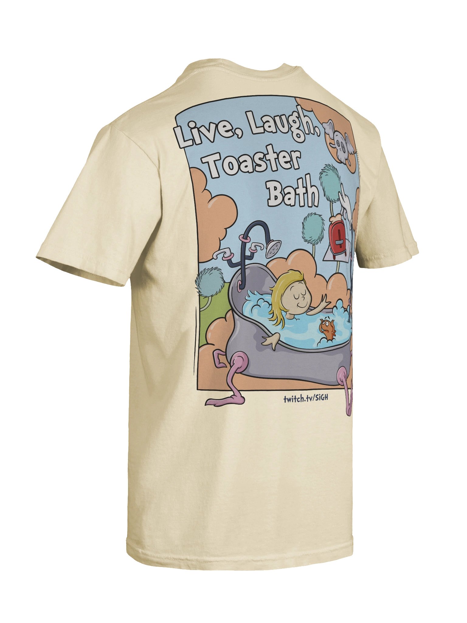 Live Laugh Toaster Bath Tee product image (57)