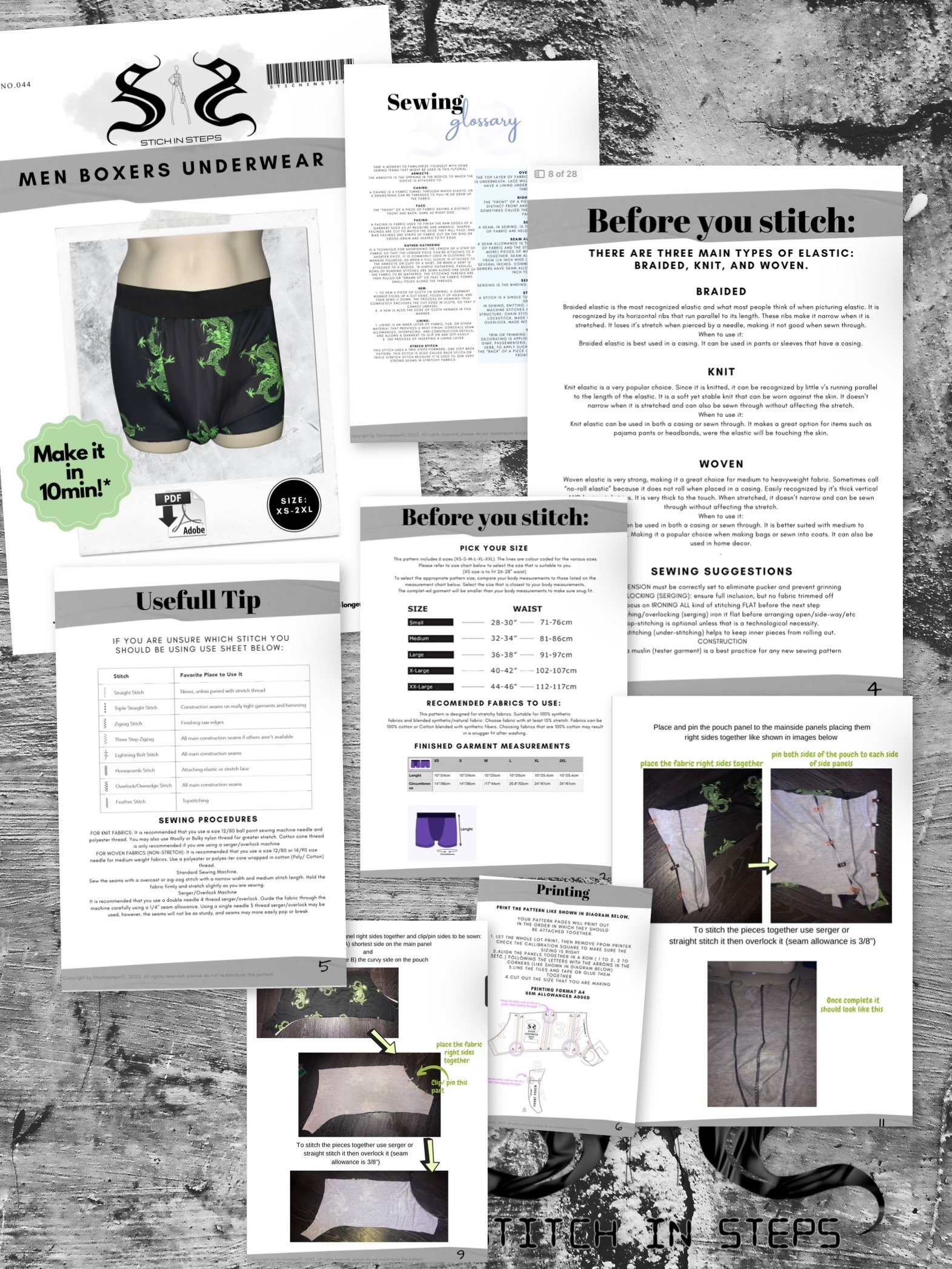 15 min Ultimate Men’s Boxer Shorts - Sewing Pattern product image (7)