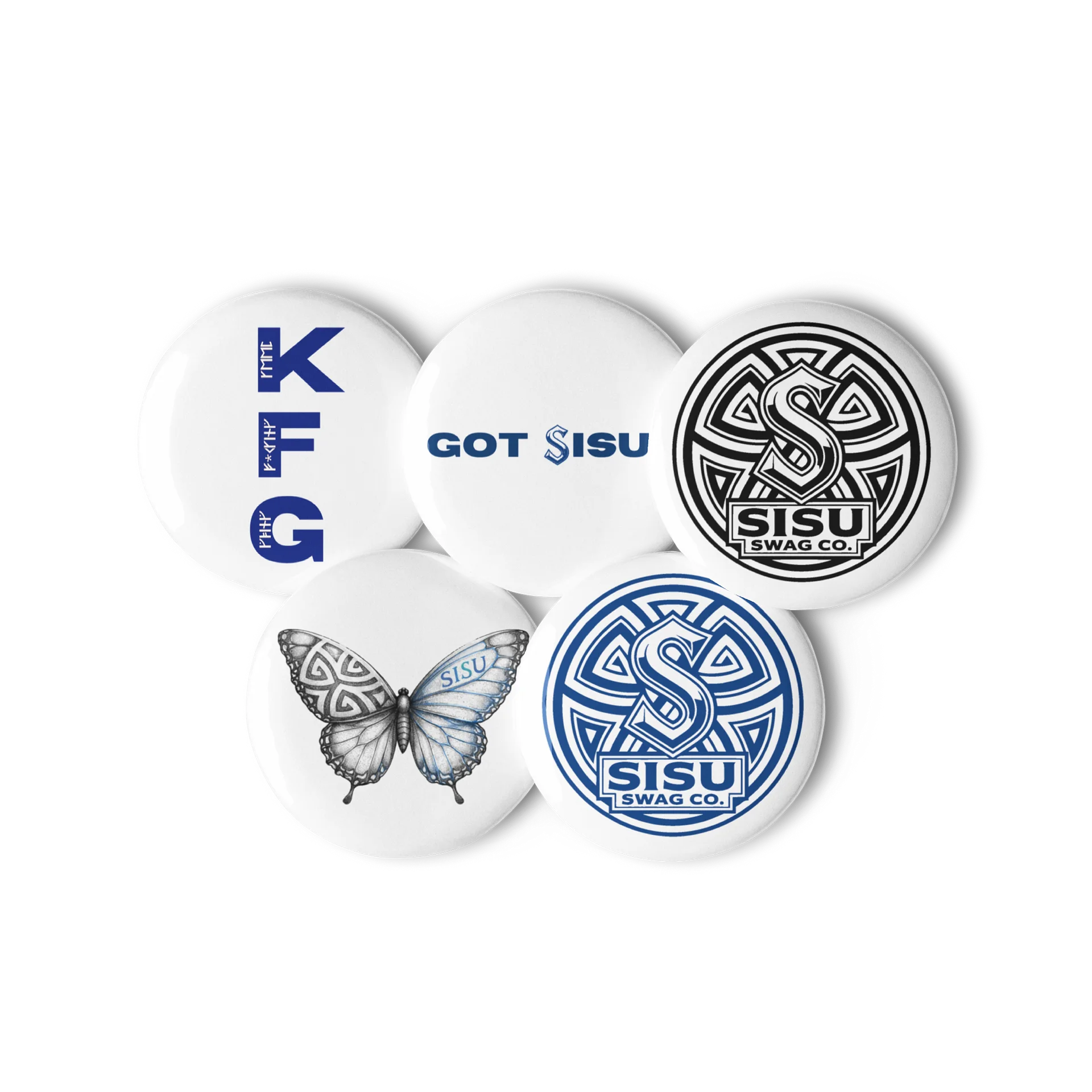 Sisu Swag Co. Motivational Button Pin Set | Inspirational Pinback Buttons | Collectible Backpack, Jacket & Hat Pins product image (2)