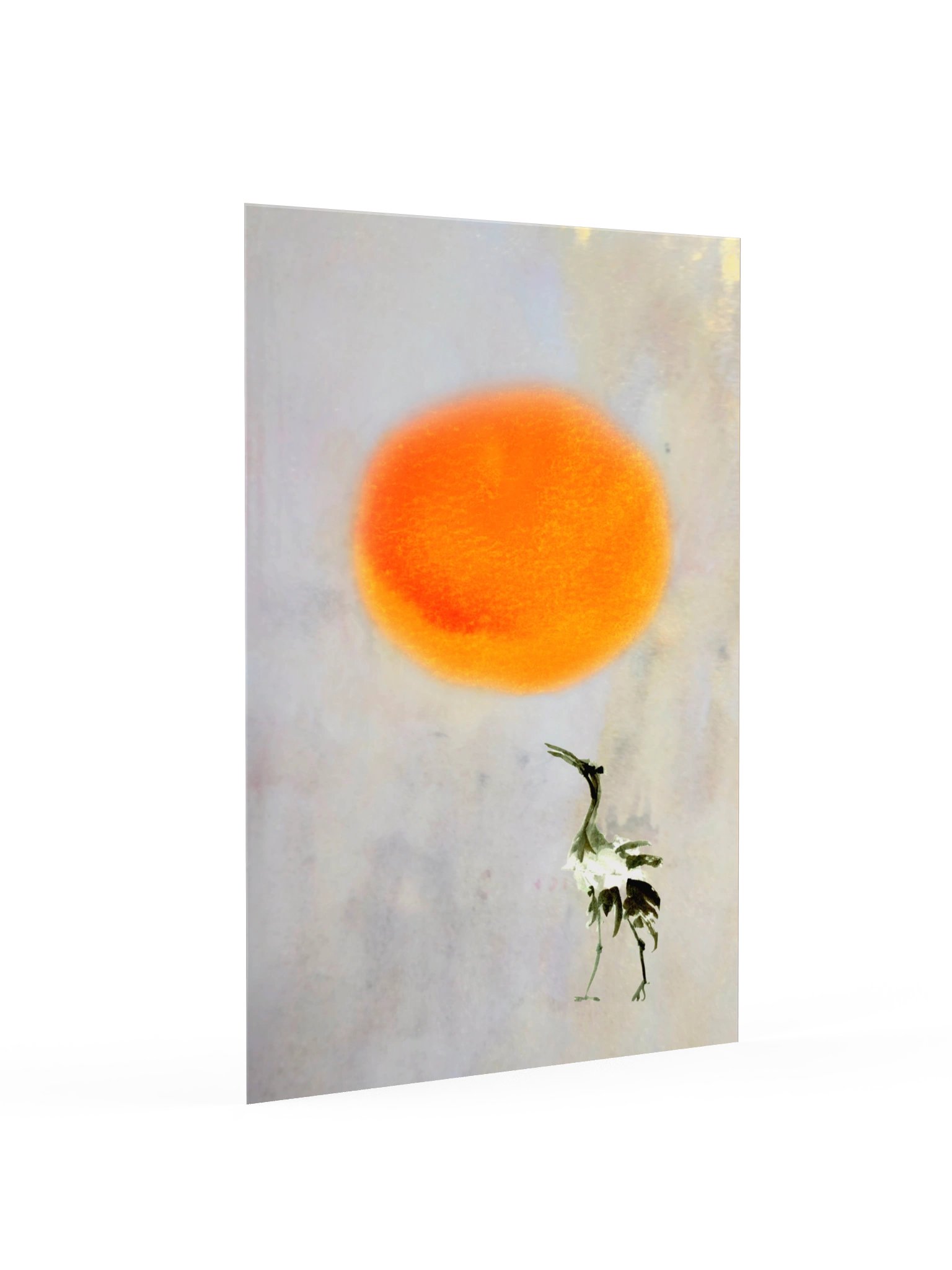 Japanese Sunset Crane Art Print product image (6)