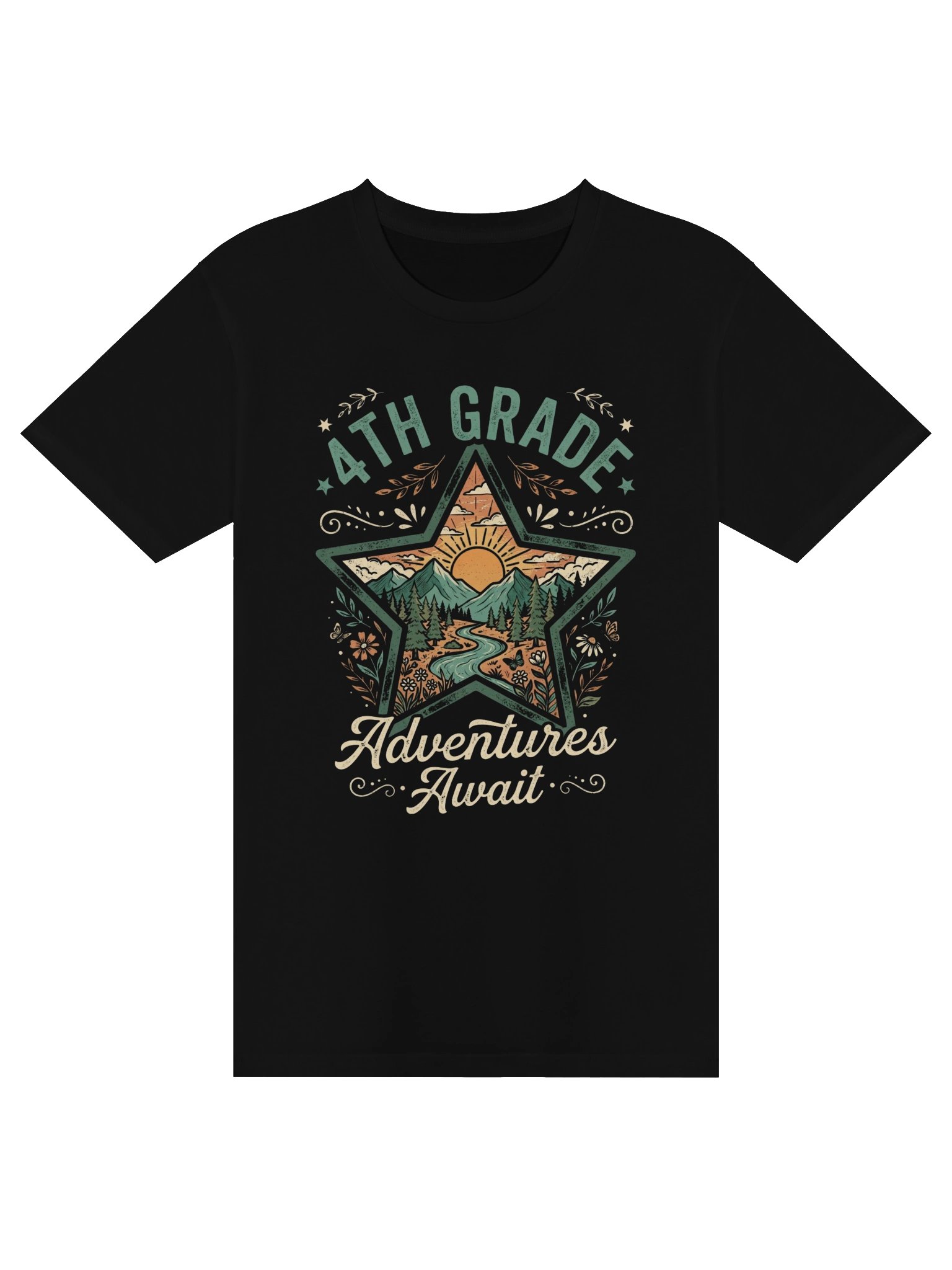 4th Grade Teacher Camper Camping Hiking Adventure Awaits T-Shirt product image (7)
