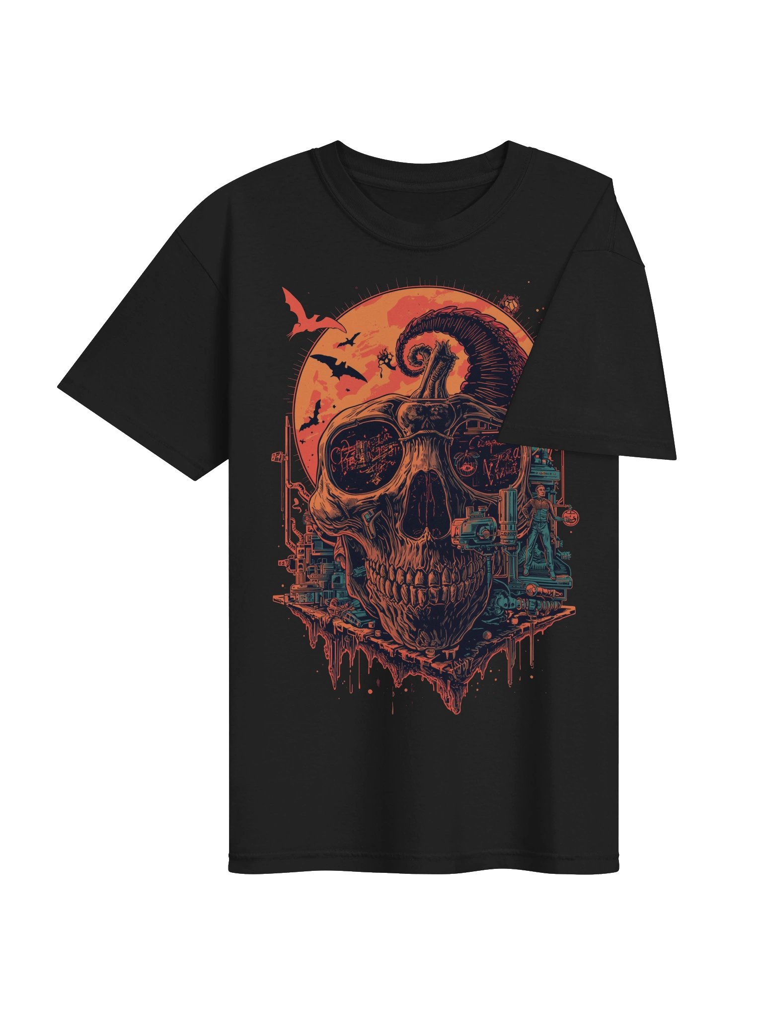Ram Skull Bats Graphic Heavyweight T-shirt product image (7)