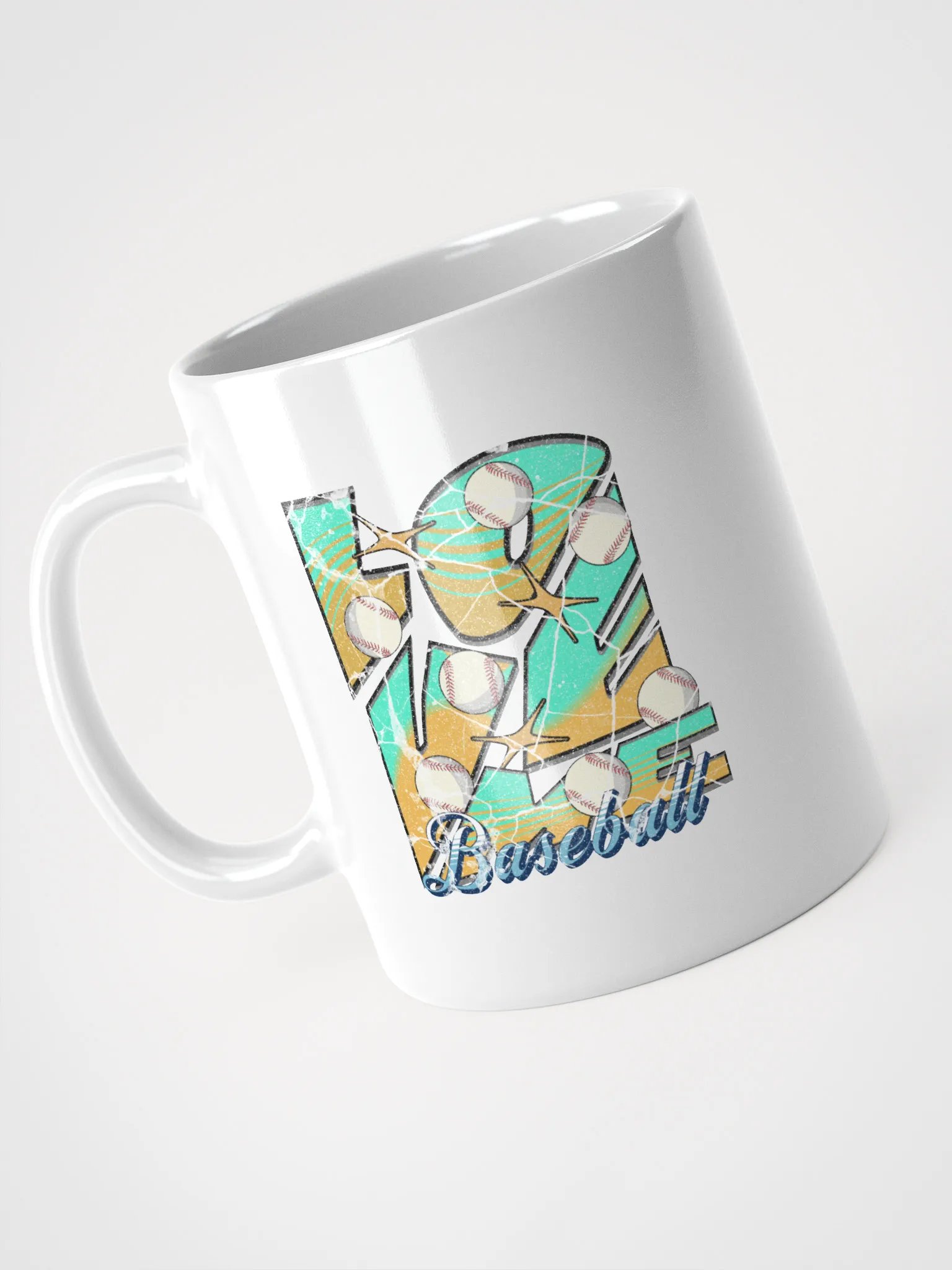 Love Me Baseball Starry Teal Mug product image (2)