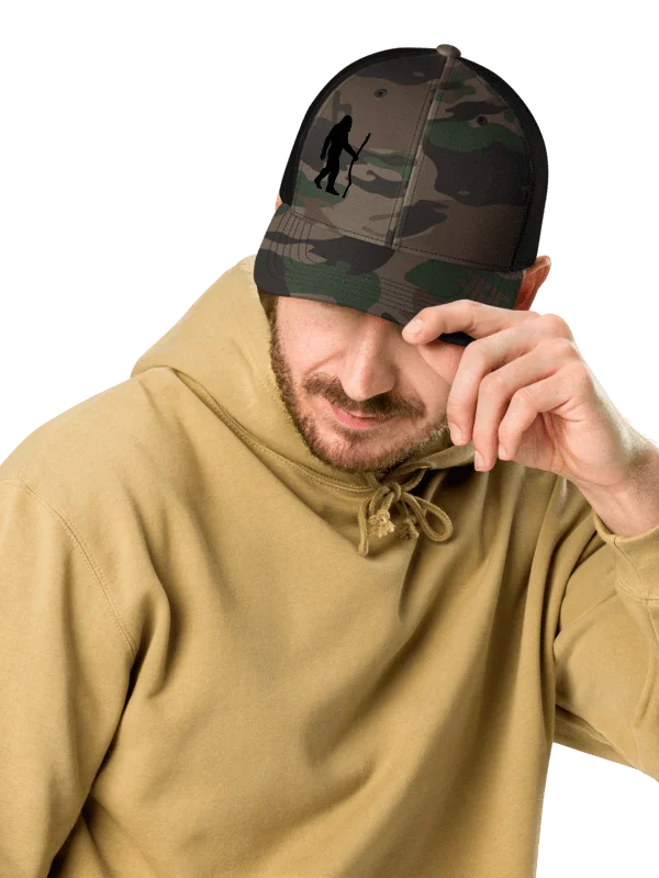 Sasquatch Single Stick-Walker Camouflage Trucker Hat / Feel the MO product image (1)