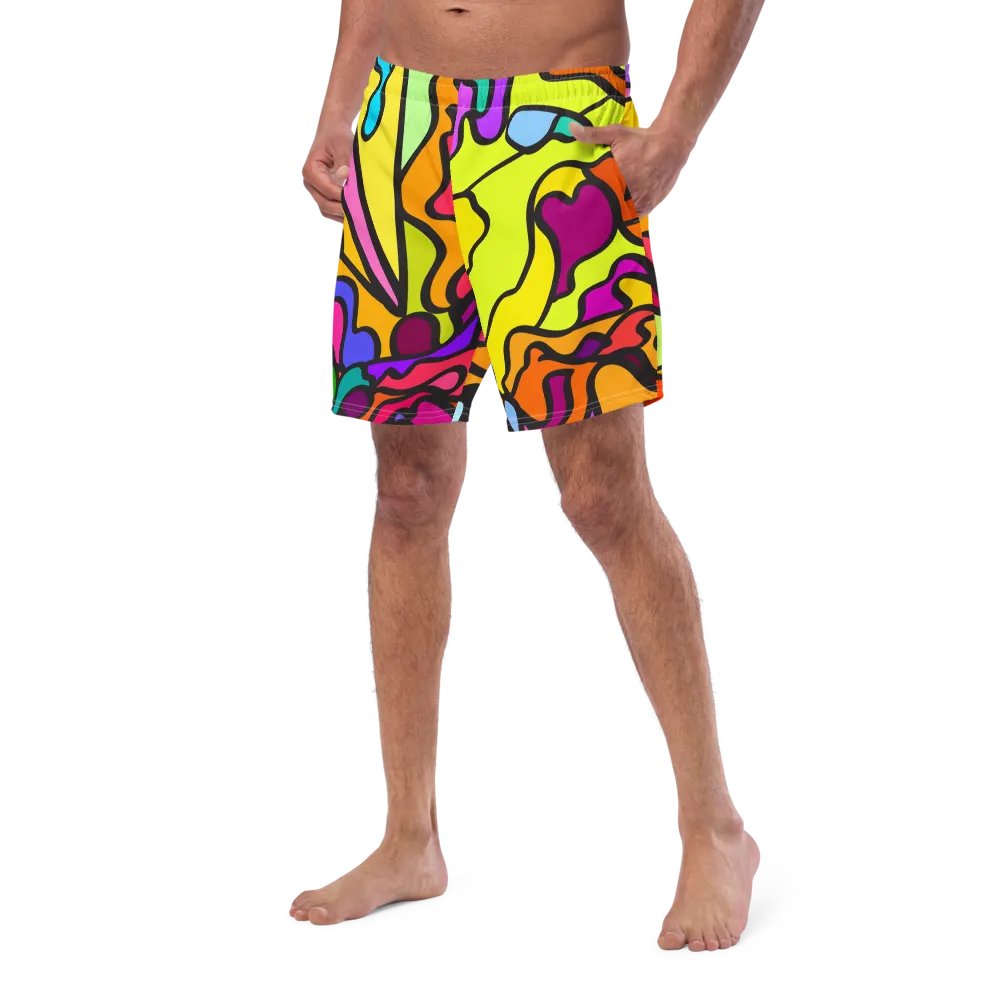 Vibrant Swirls All-Over Swim Trunks - Wave at Sunset product image (2)