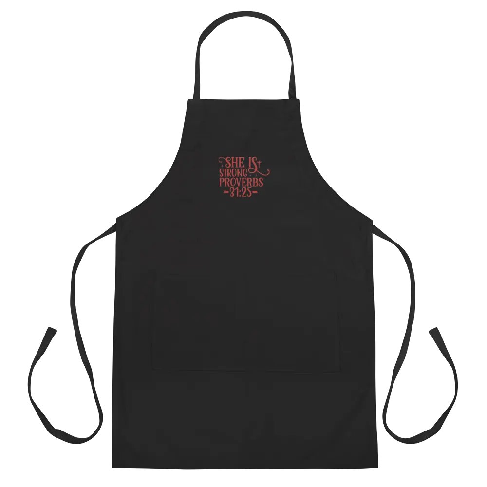 Proverbs 31:25 Embroidered Apron product image (2)