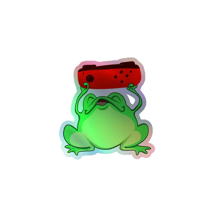 Triumphant Gamer Frog Sticker product image (1)