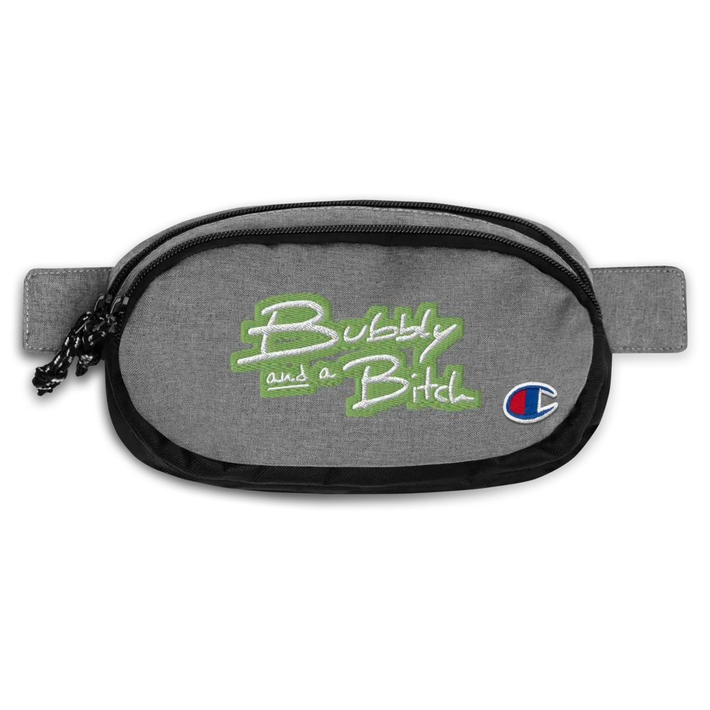 Bubbly and a B (light green bubble design 2) champion fanny pack product image (1)