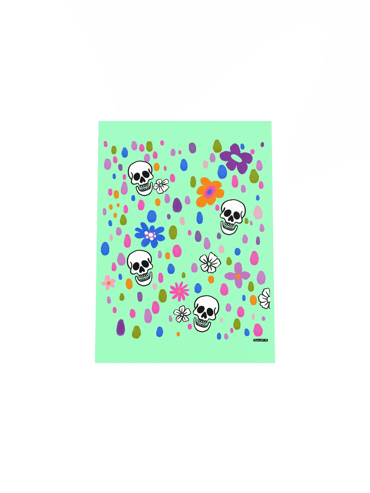 Skull Garden Print - Mint Green product image (13)