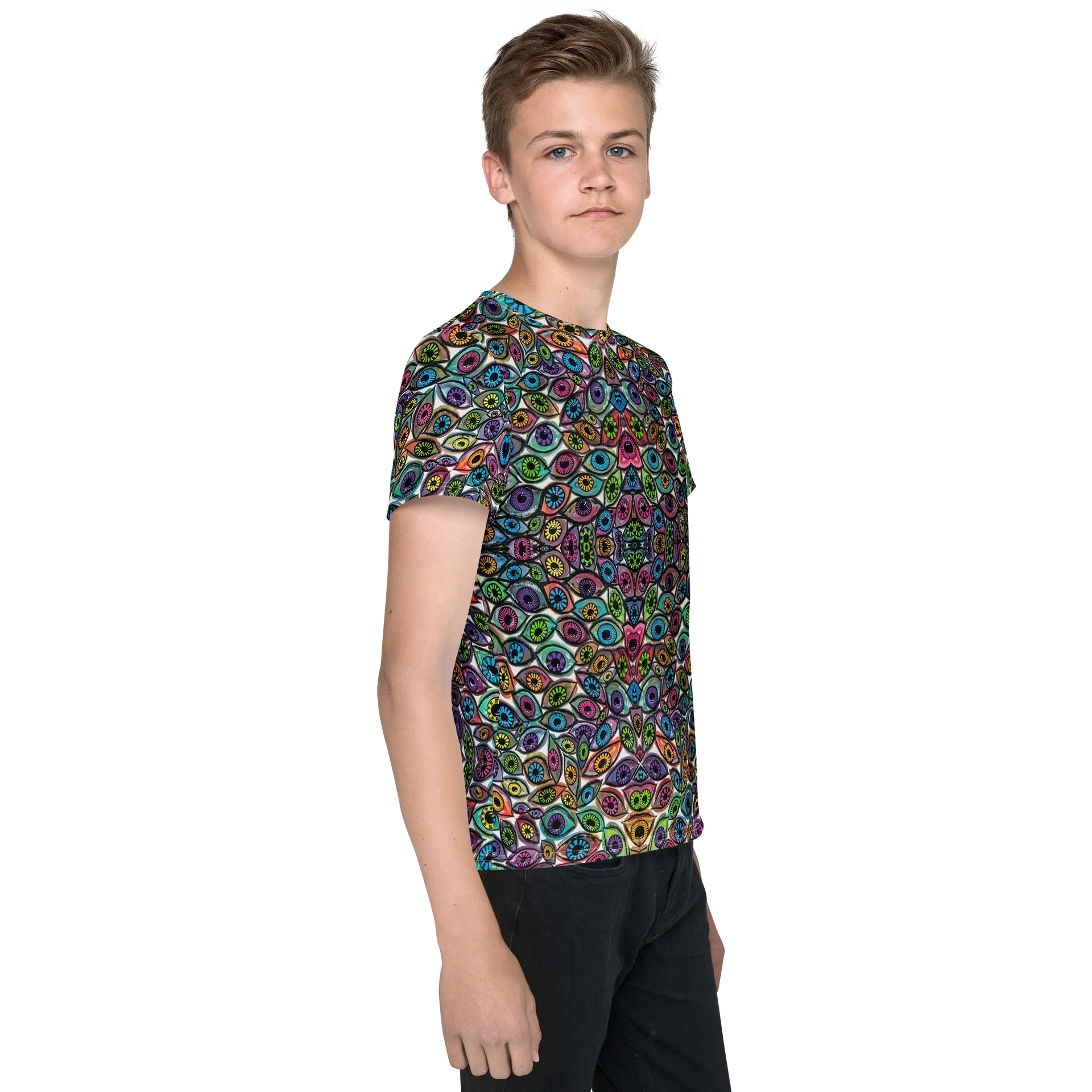 Youth Colorful Eyes All Over Print T Shirt | Eye See You Too product image (4)