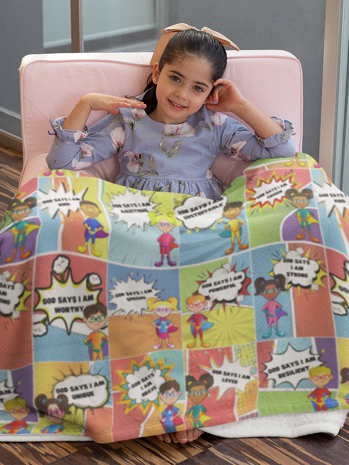 God Says I Am.. Affirmations-Retro Christian Comic Throw Blanket product image (1)
