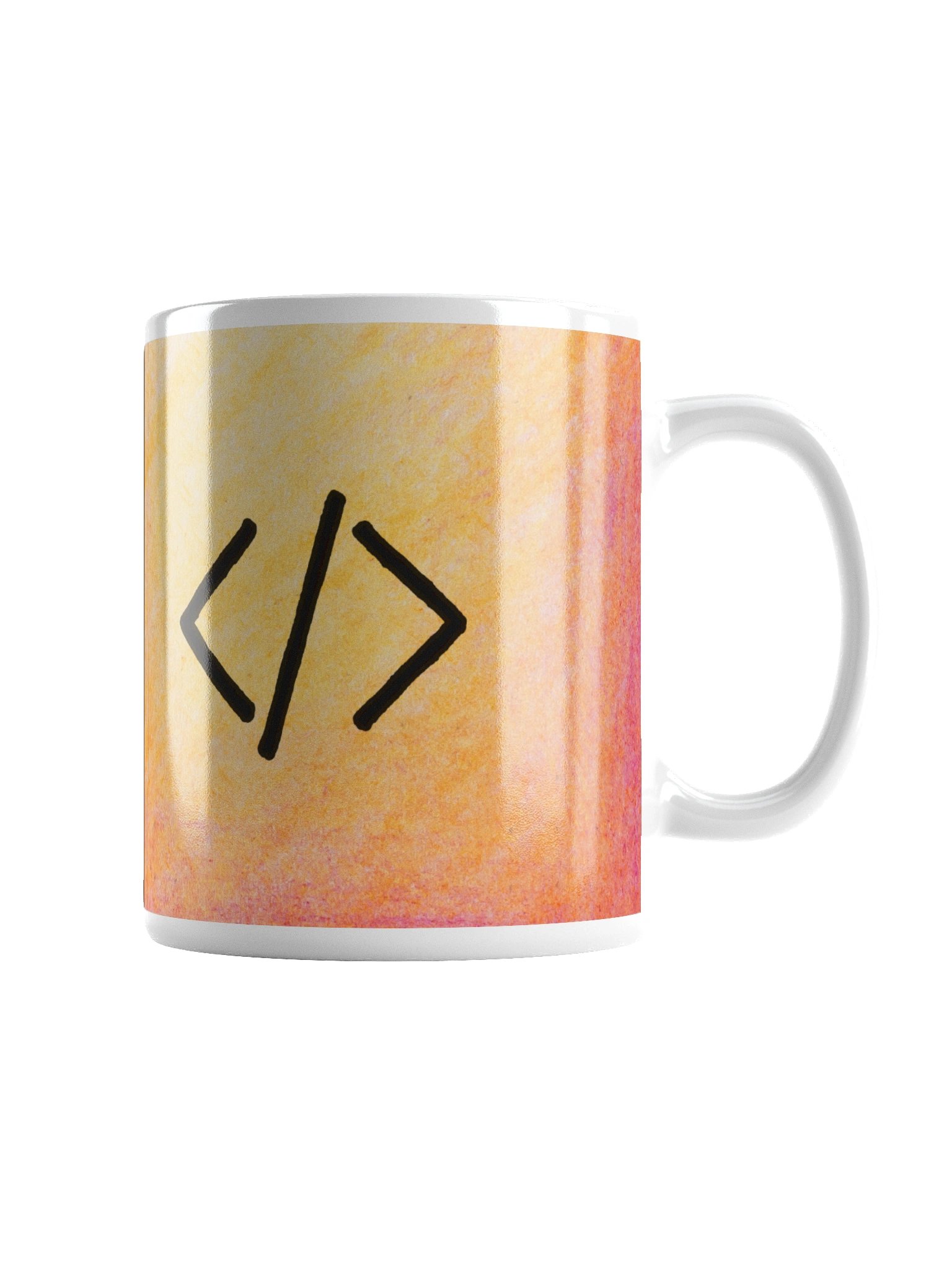 Code Tags Developer Mug (Peach) product image (2)