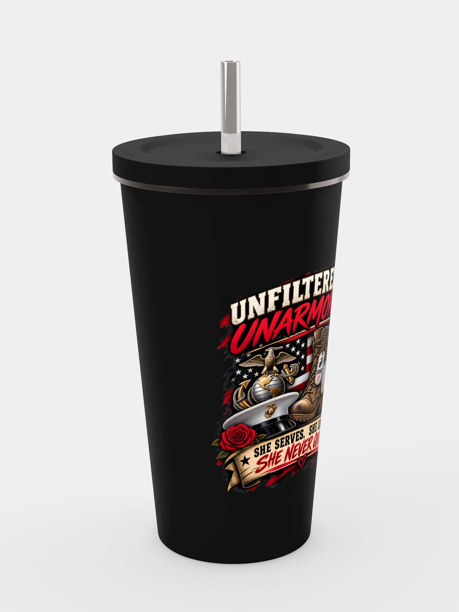 Marine Corps Tumbler - She Never Quits product image (4)