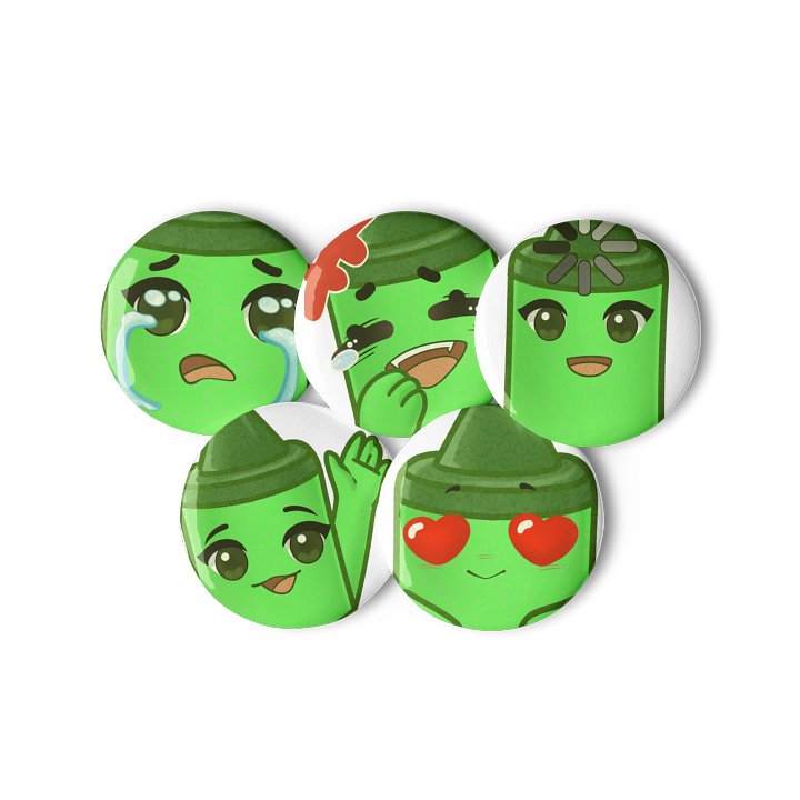 Green Crayon Pins product image (2)