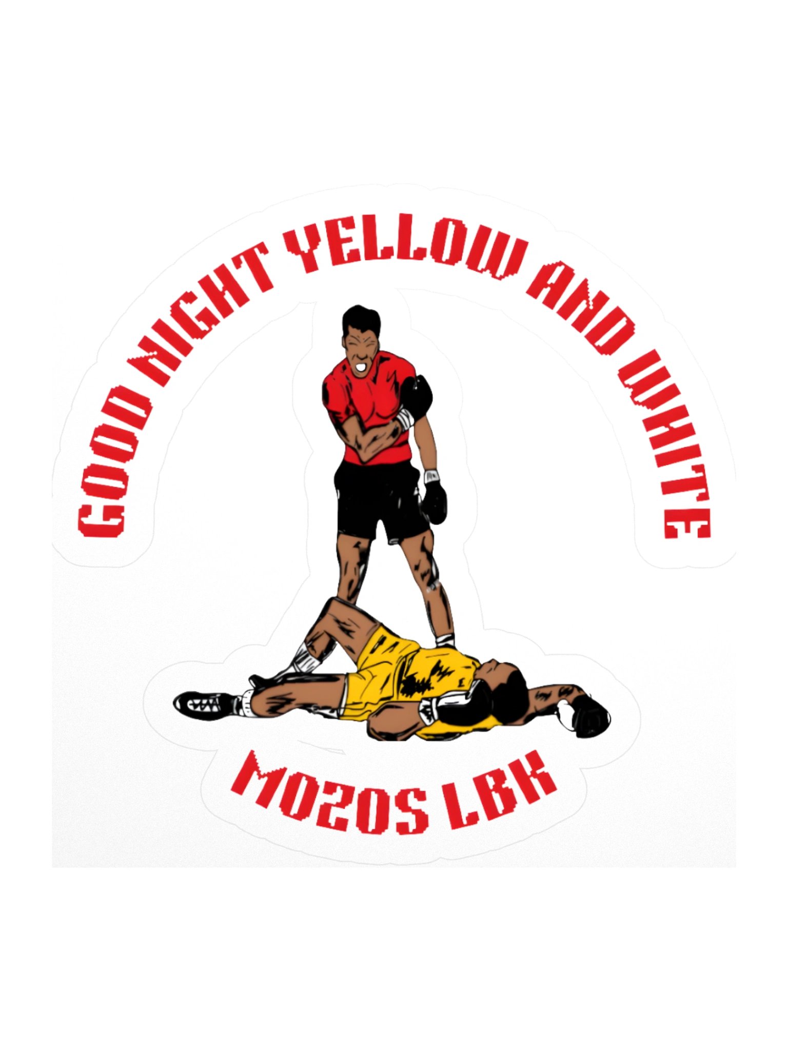 Good Night Yellow and White Sticker product image (1)