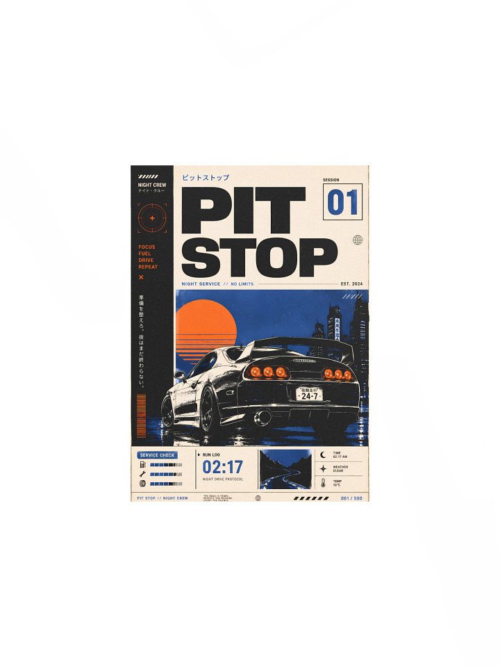 Pit Stop Series Matte Poster no. 01 product image (1)