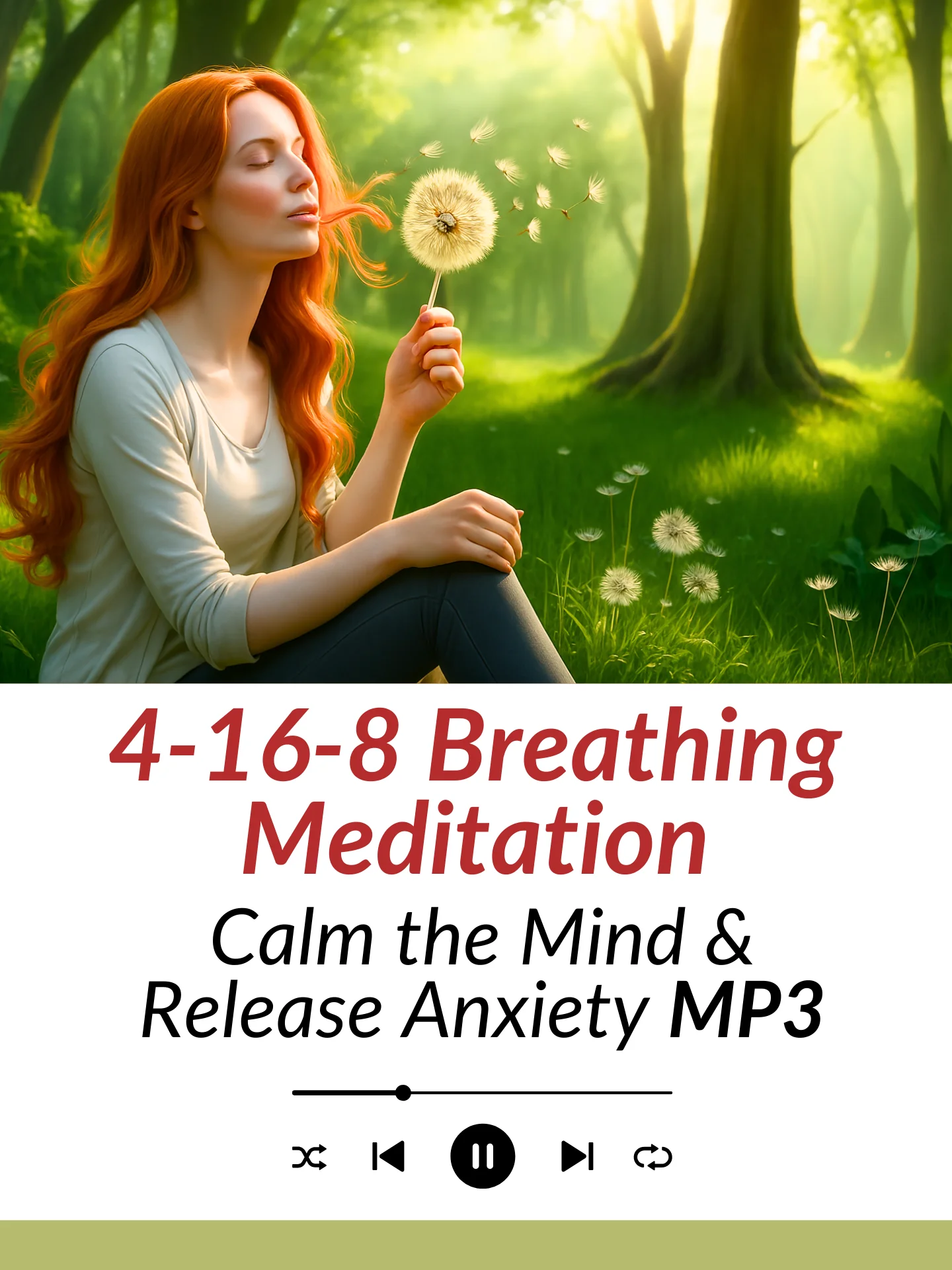 4-16-8 Breathing Meditation For Anxiety Relief & Deep Relaxation | MP3 Audio Download product image (1)