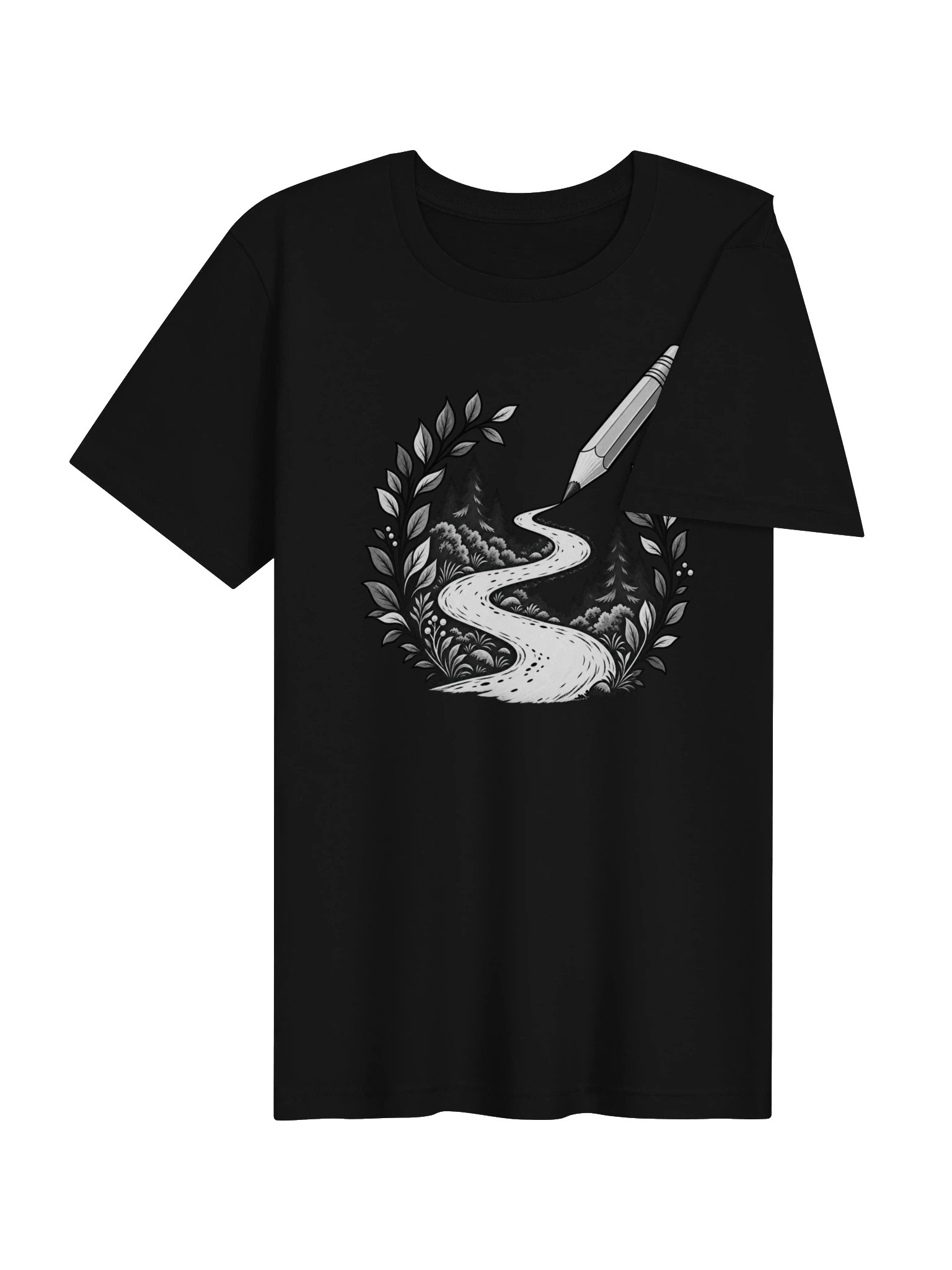 Follow the Pencil Black and White T-Shirt product image (3)