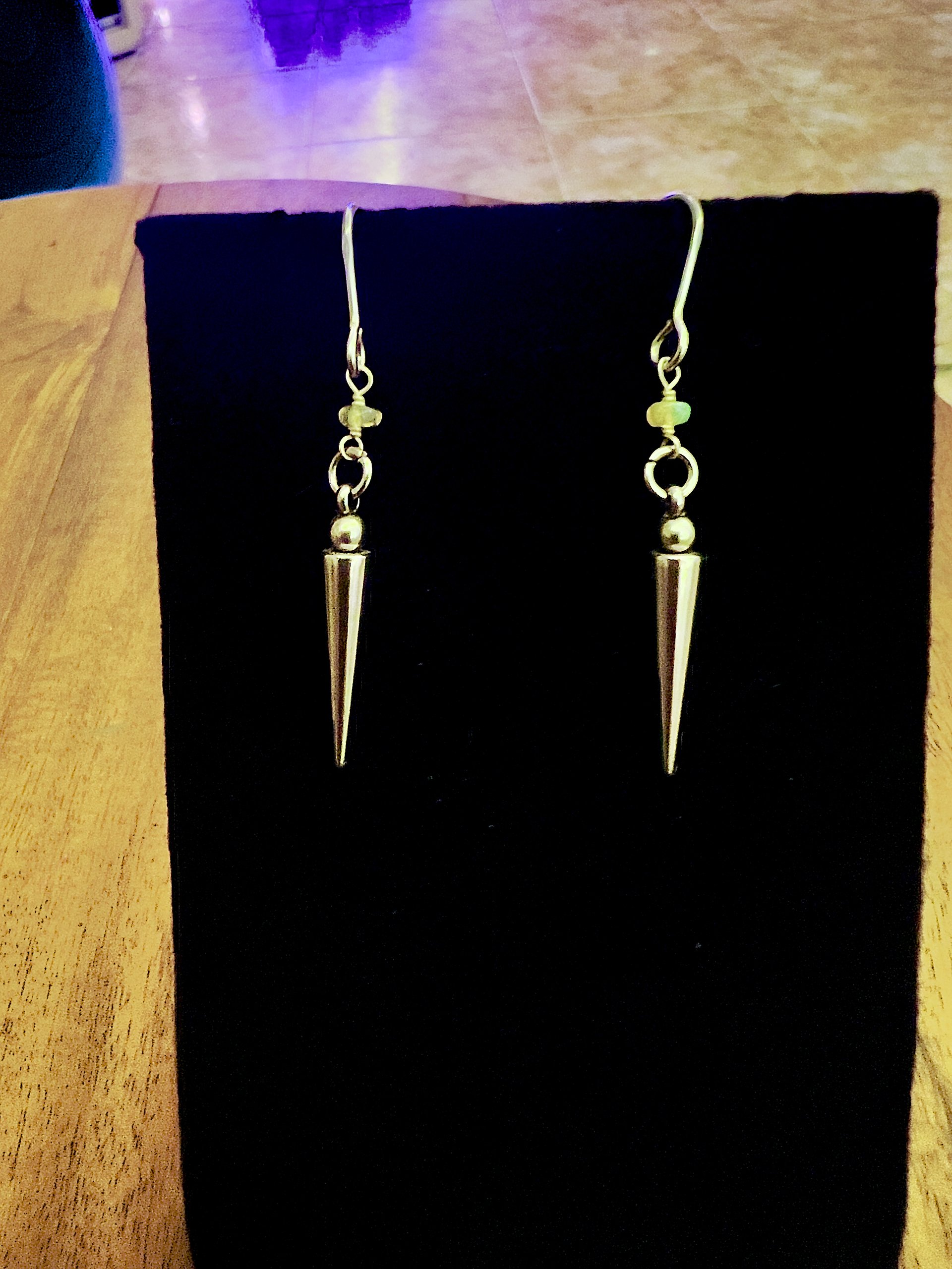 Short Ethiopian Opal Spike Earrings product image (1)
