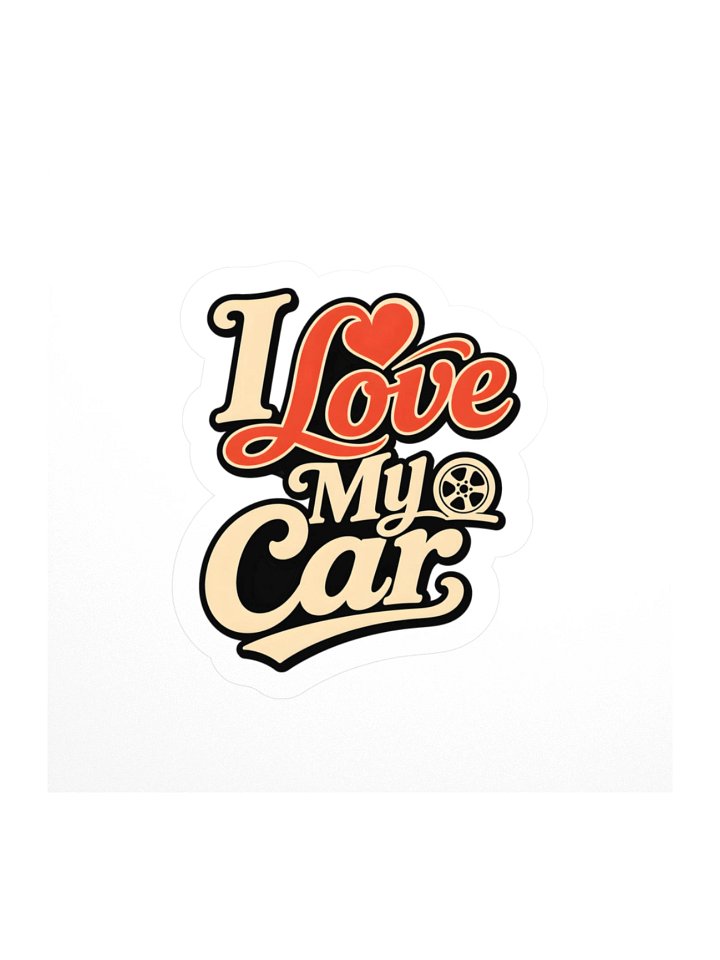 I Love My Car Sticker product image (1)