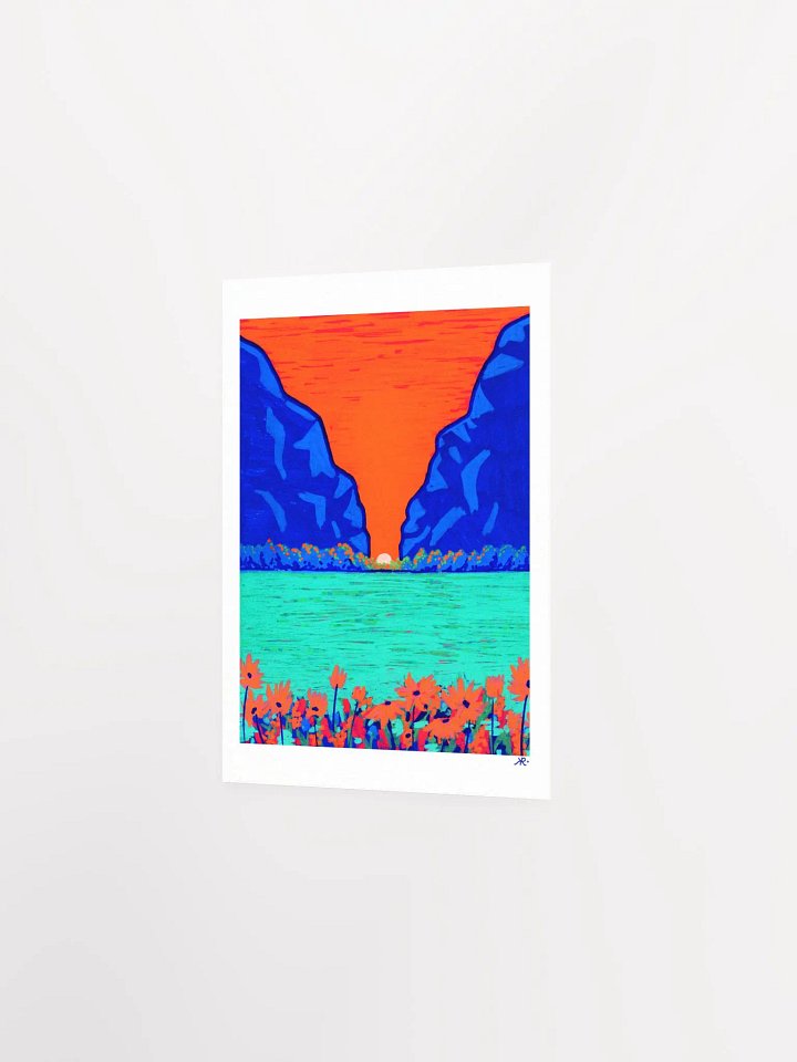 Cobalt Cascade Blooms | Vibrant Landscape product image (2)