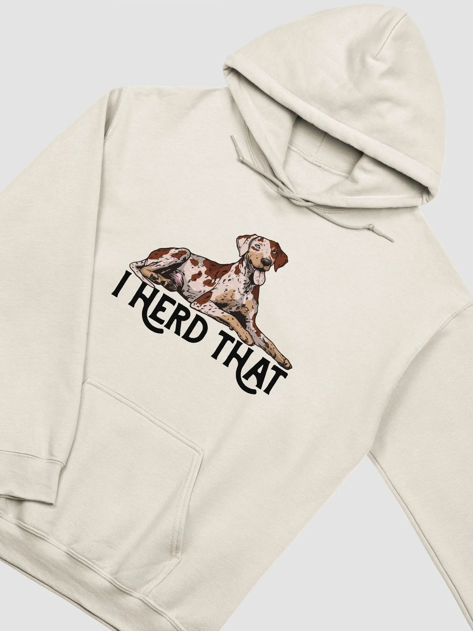I Herd That Hooded Sweatshirt of a Catahoula Leopard Dog (Red Merle) | Funny Hoodie for CLD Paw-rents product image (5)