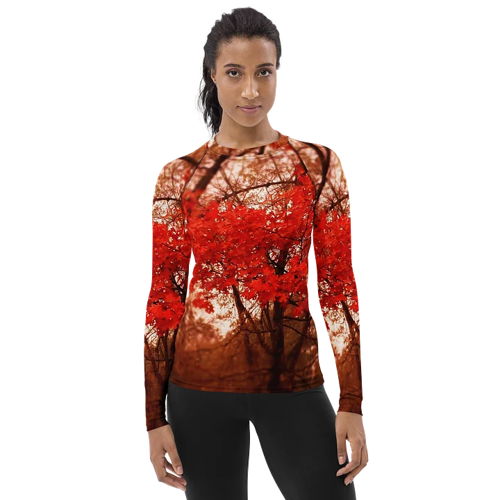 Crimson Leaves Women's Rash Guard product image (1)