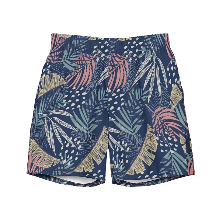 Tropical Leaves Paradise Swim Trunks for Summer Comfort product image (1)