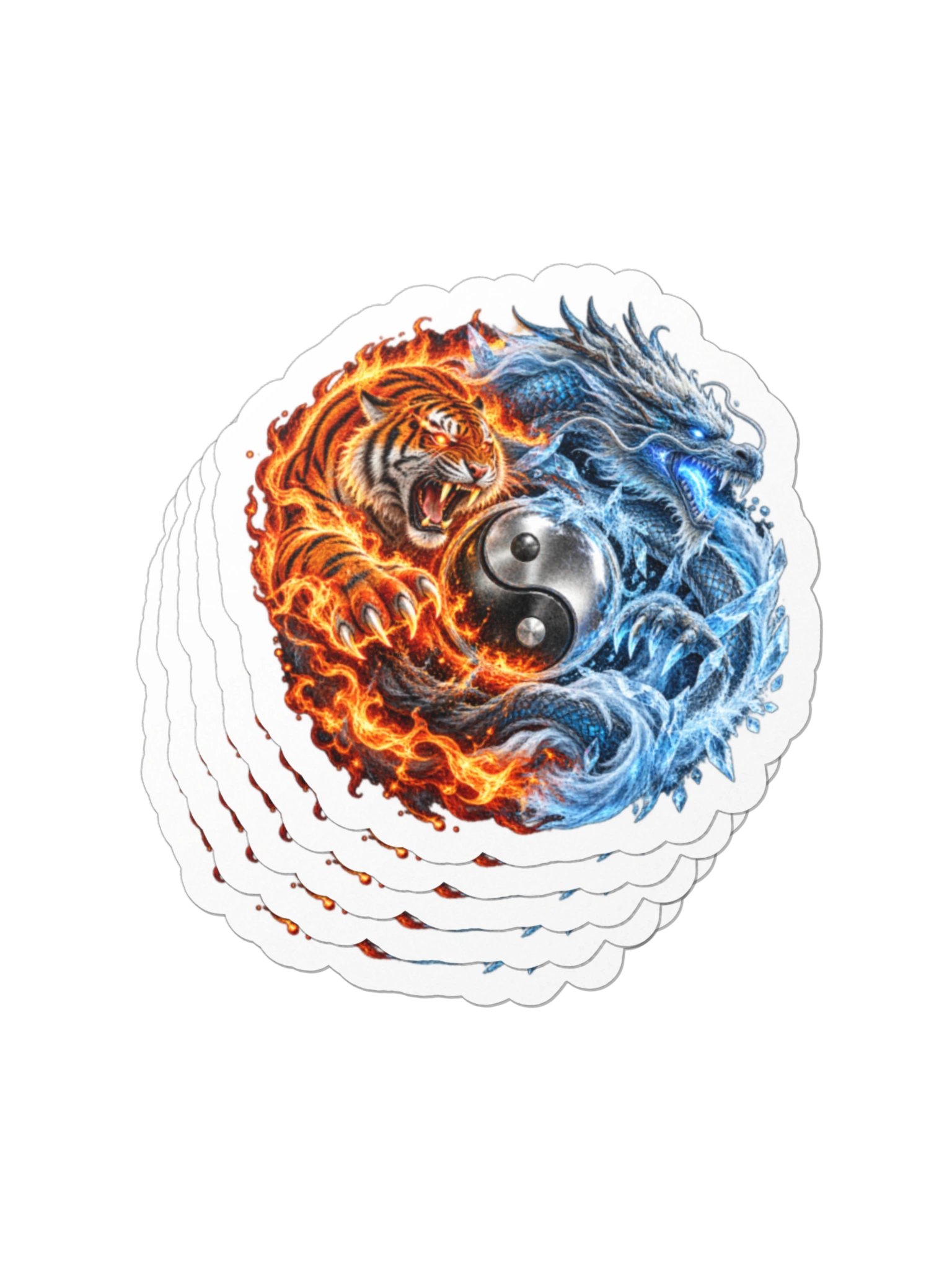 Tiger vs Dragon Sticker product image (5)