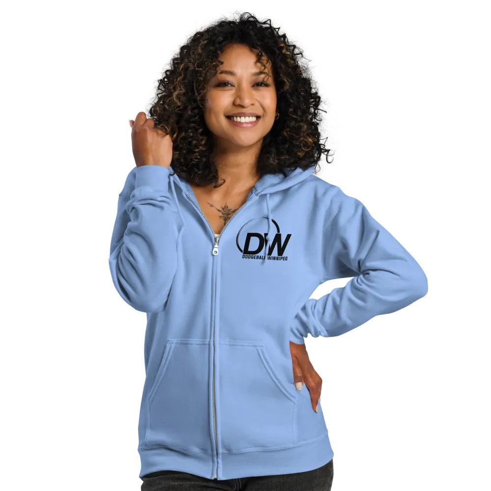 Dodgeball Winnipeg Zip-Up Hoodie (Dark) product image (6)