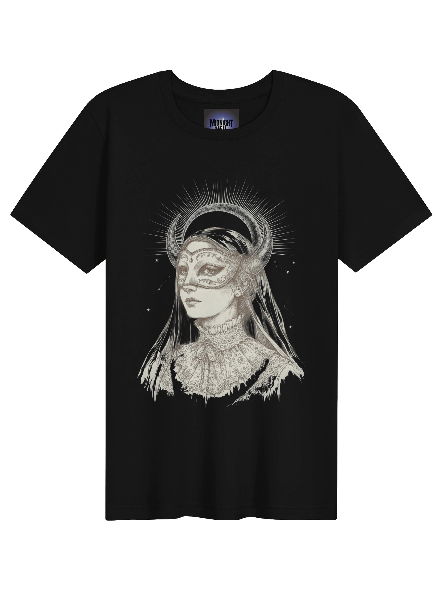 Midnight Veil Crescent Priestess T-Shirt product image (6)