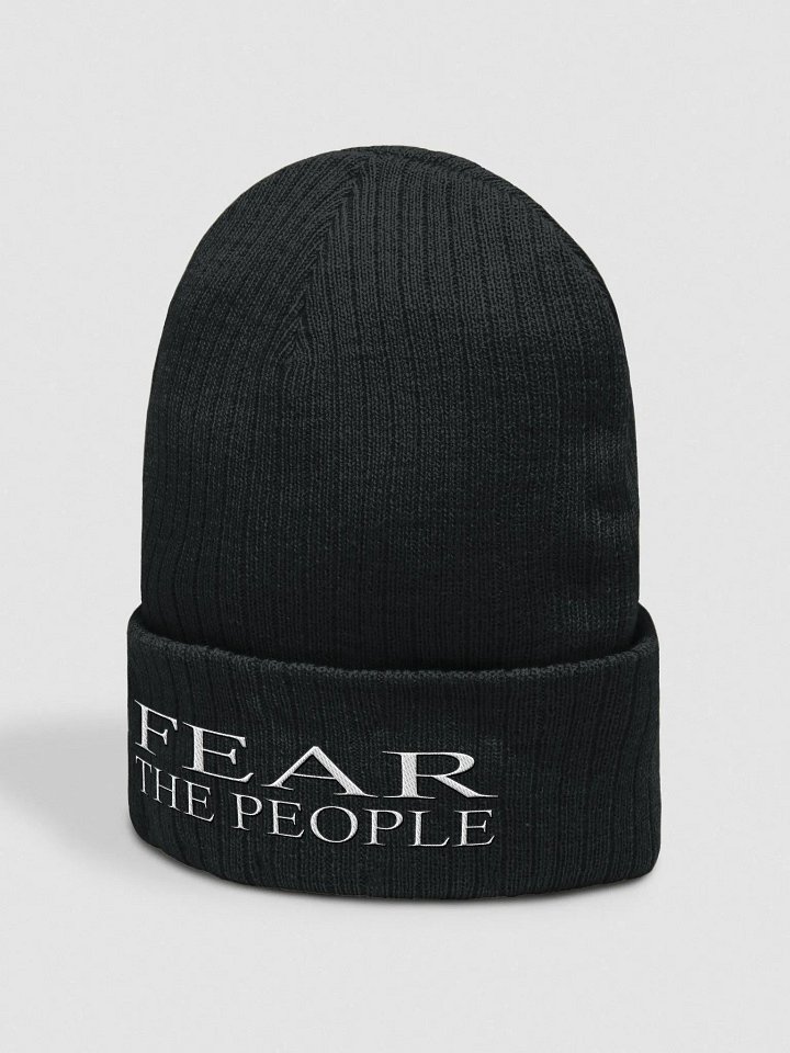 Fear The People - White - Atlantis Ribbed Knit Beanie product image (2)