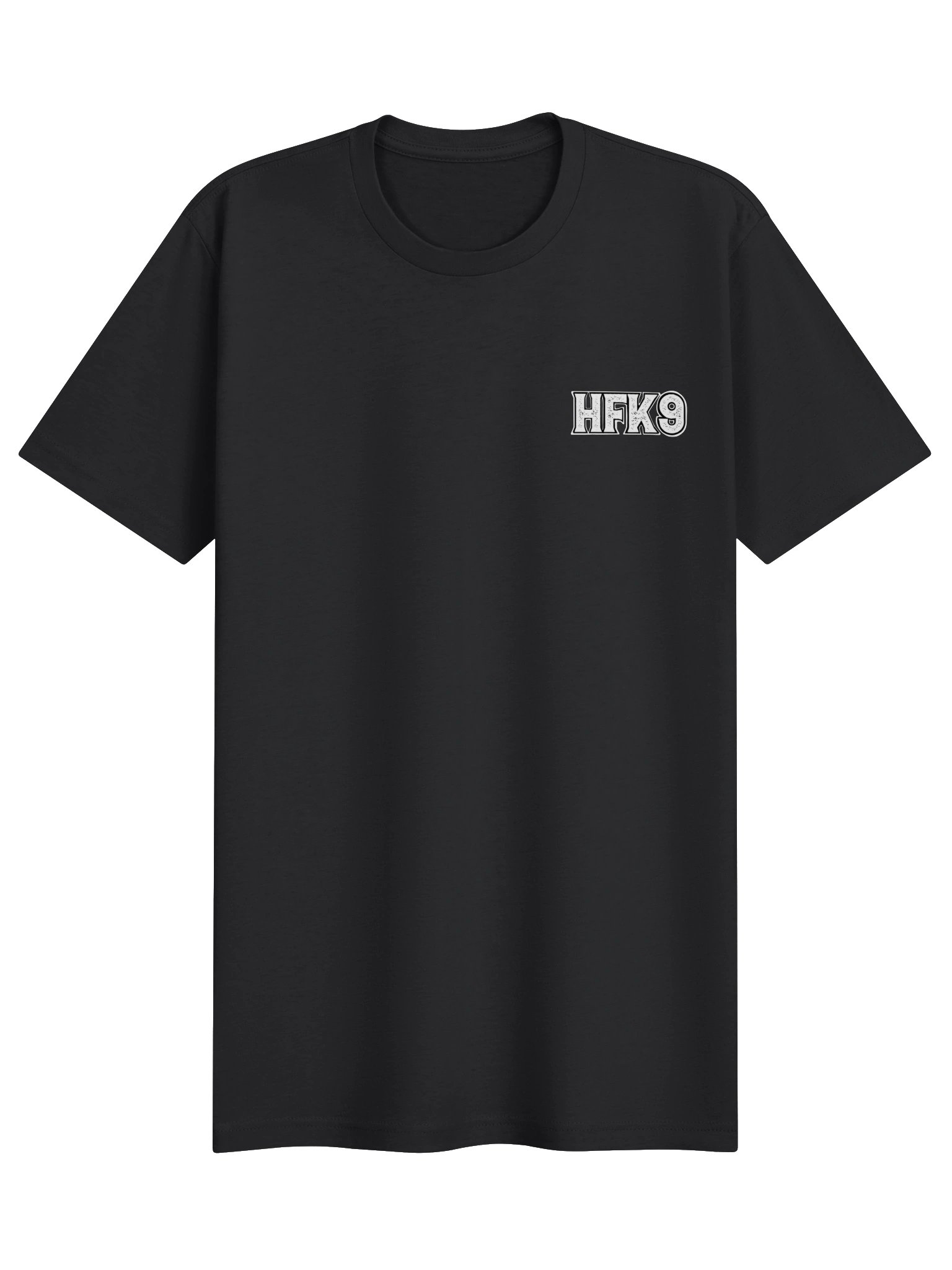 HFK9 Next Level Left Chest / Skull Back Tee — Black / Military Green product image (1)