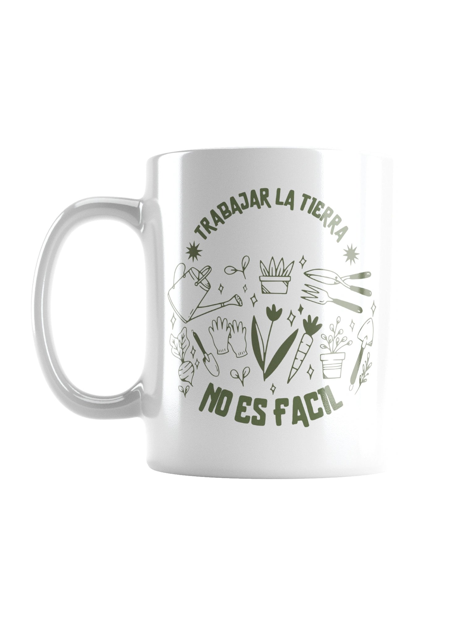 Taza Trabajar la Tierra No Es Fácil | Taza de Jardinería Divertida | Regalo Original para Huertero product image (1)