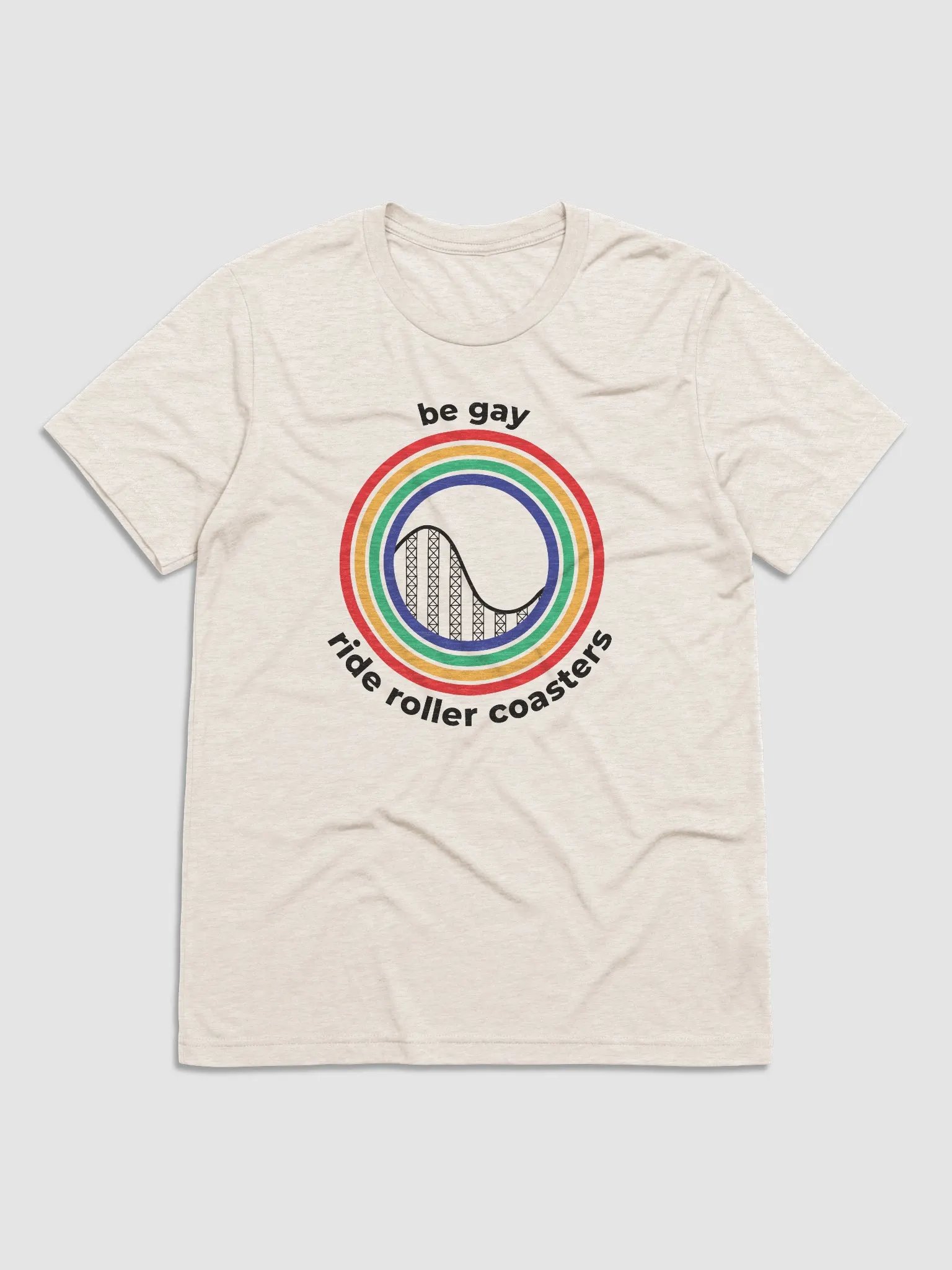 Be Gay, Ride Rollercoasters (light - tri-blend) product image (1)