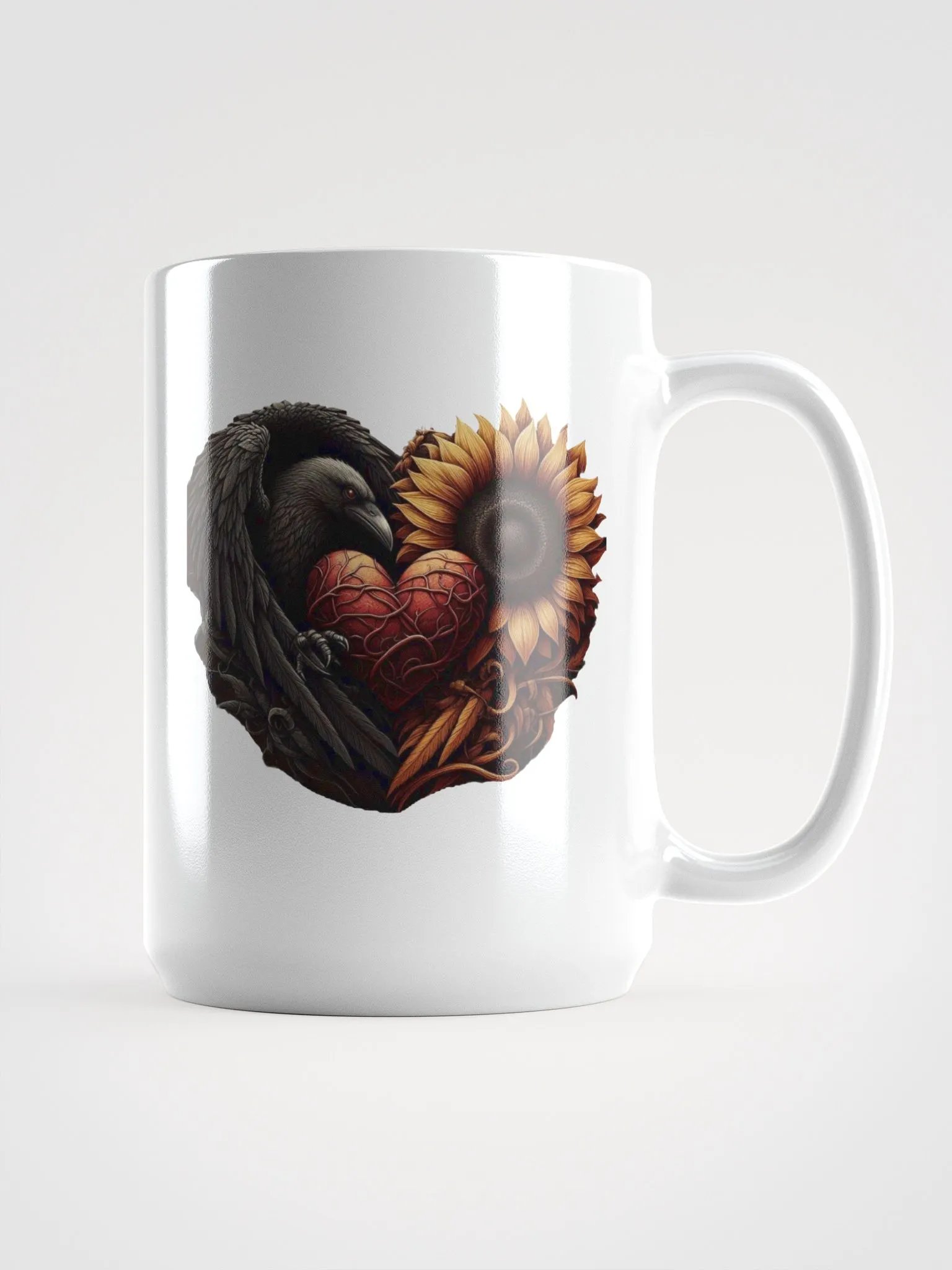 Raven & Sunflower Heart Mug product image (1)
