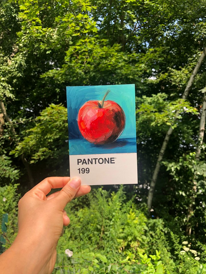 PANTONE Challenge • Fruits Set, Red Apple • Oil Painting product image (2)