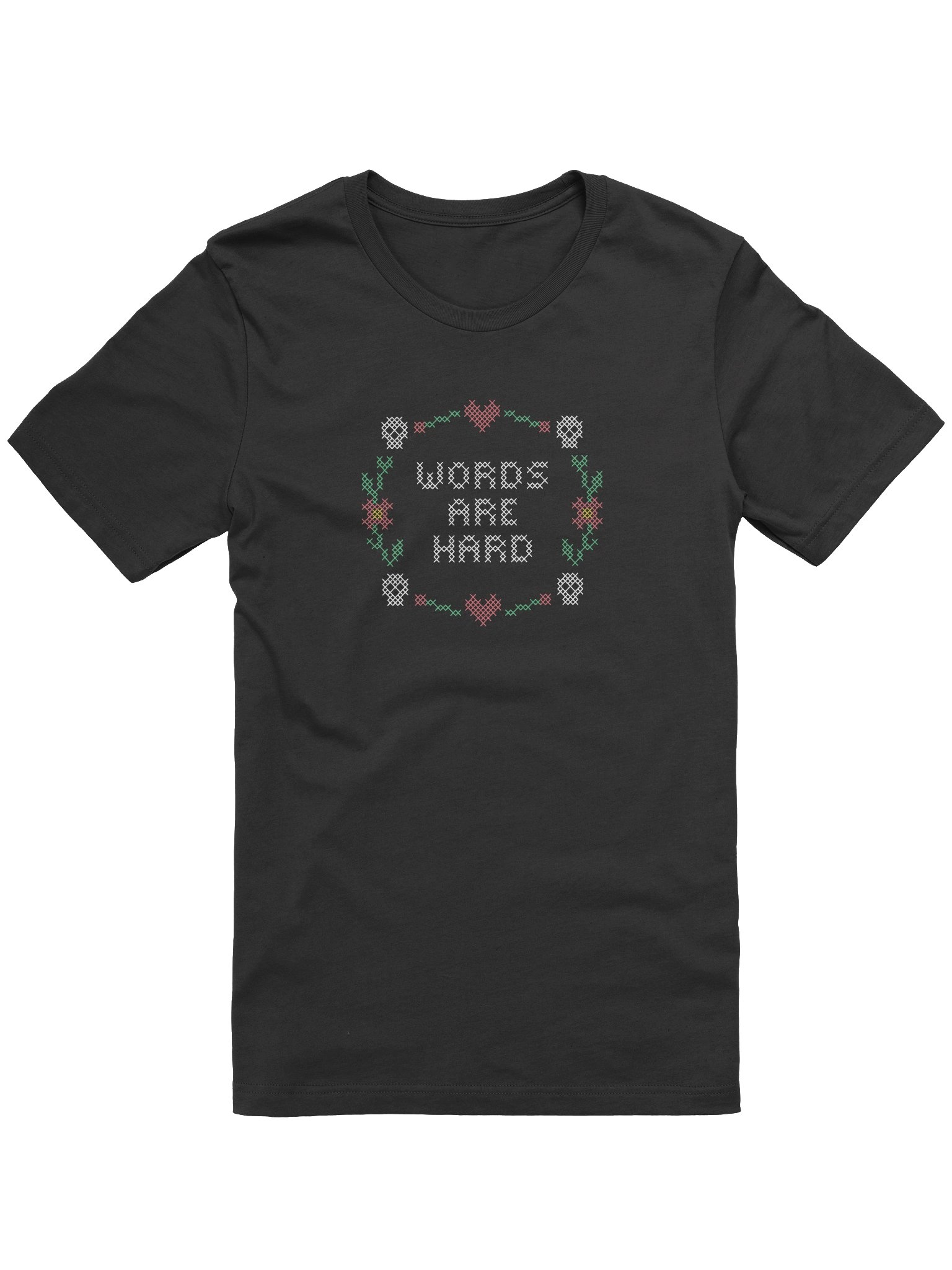 Words Are Hard Cross Stitch Tee product image (1)