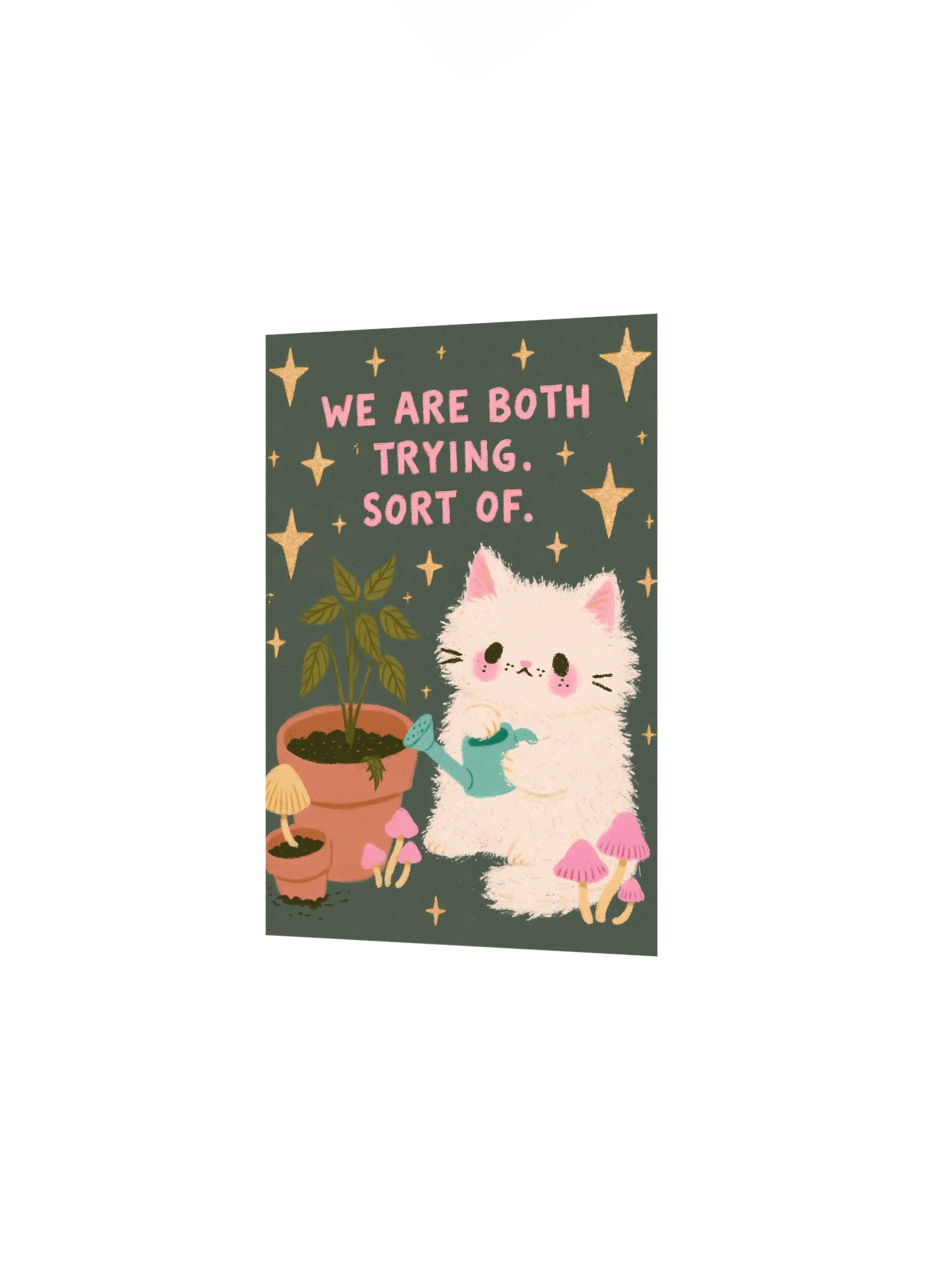 We Are Both Trying Cat Poster product image (11)