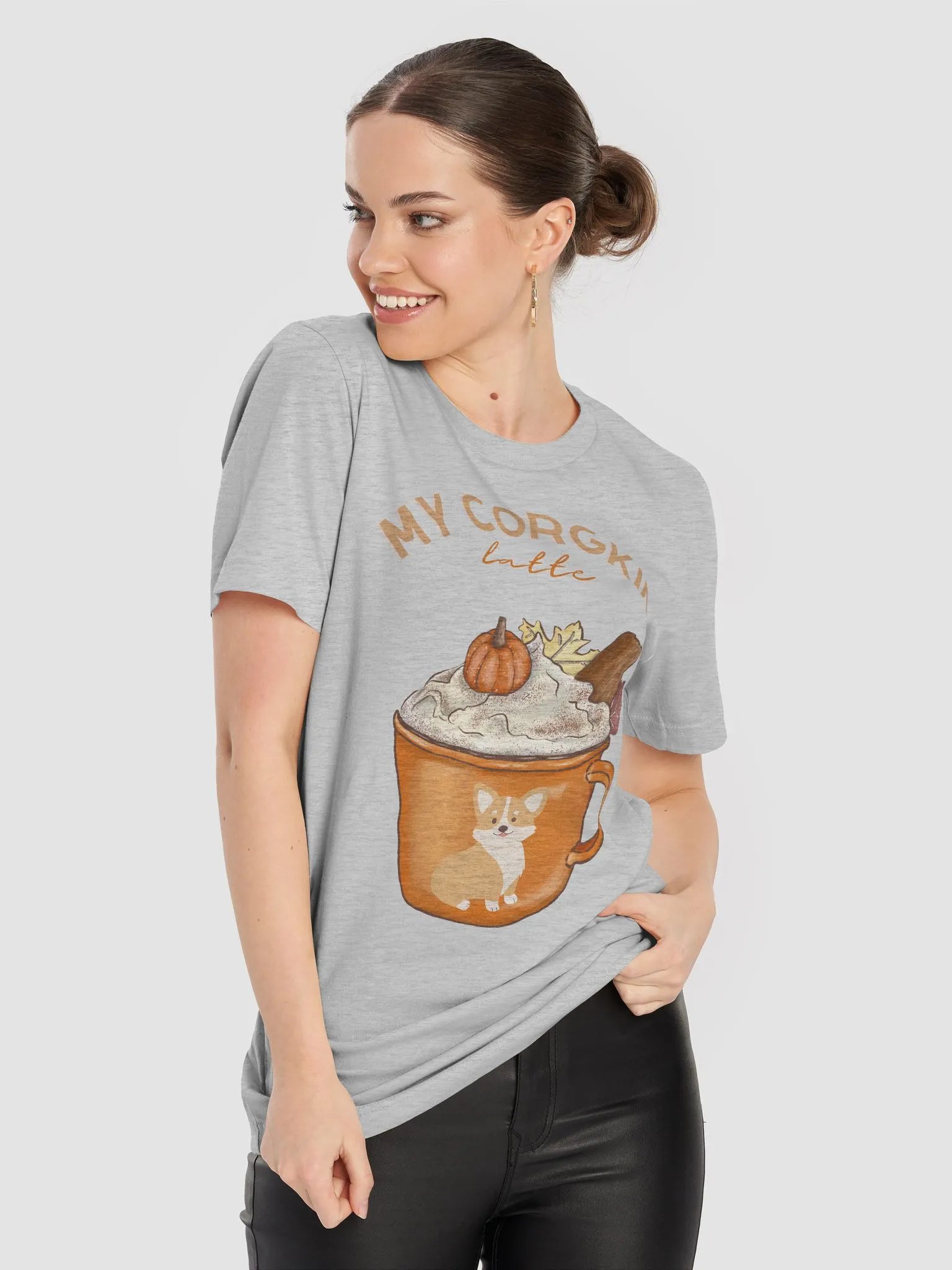 Corgi Pumpkin Latte T-shirt product image (8)