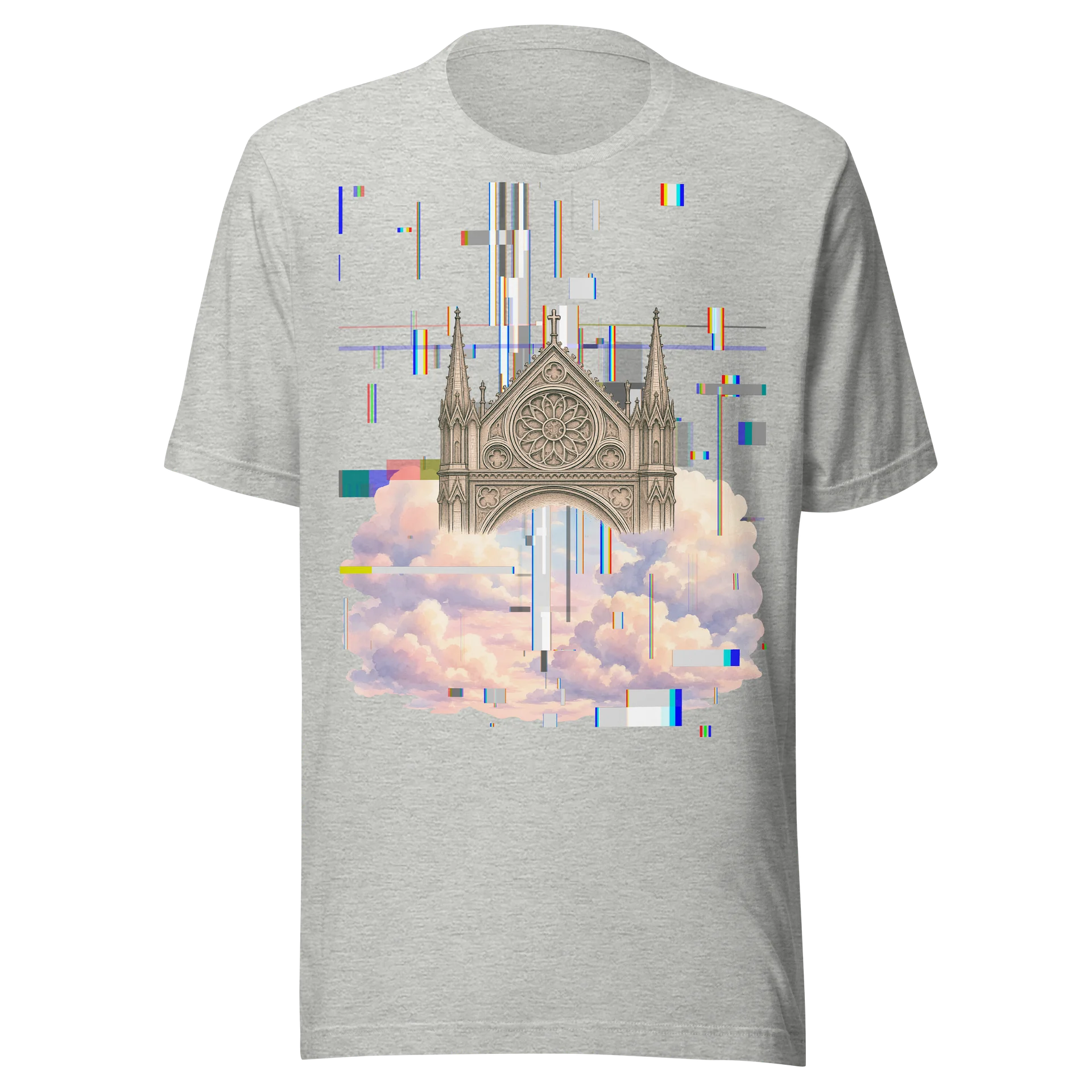 Sacred architecture, corrupted transfer t-shirt product image (2)